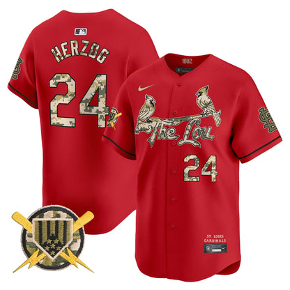 St. Louis Cardinals Armed Forces Day Vapor Premier Limited Jersey - All Stitched