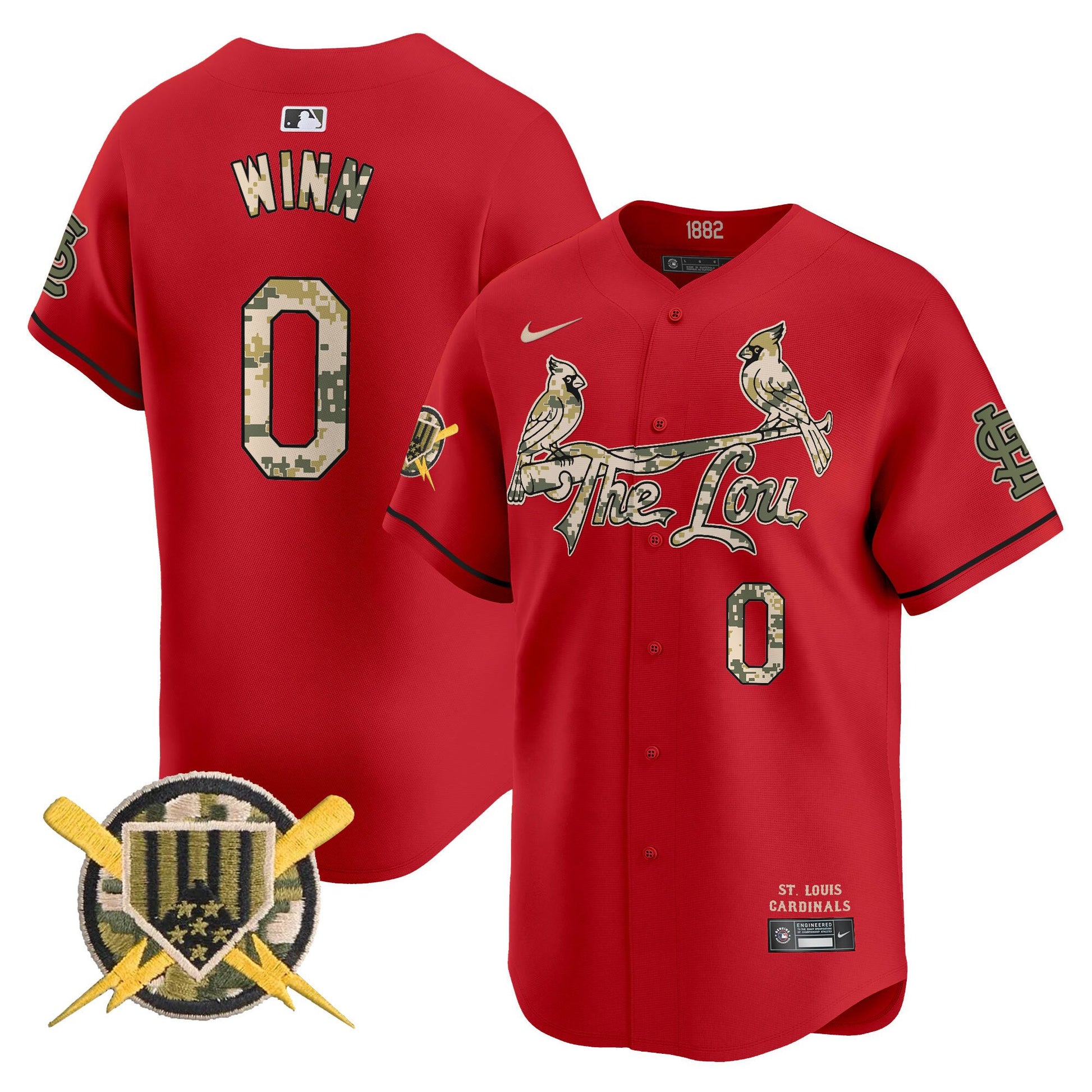 St. Louis Cardinals Armed Forces Day Vapor Premier Limited Jersey - All Stitched