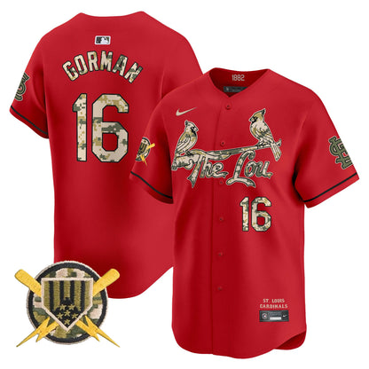 St. Louis Cardinals Armed Forces Day Vapor Premier Limited Jersey - All Stitched