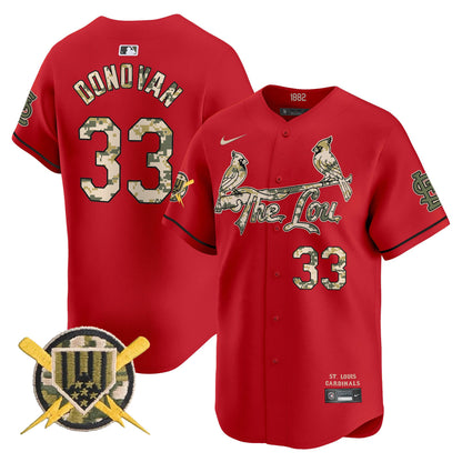 St. Louis Cardinals Armed Forces Day Vapor Premier Limited Jersey - All Stitched