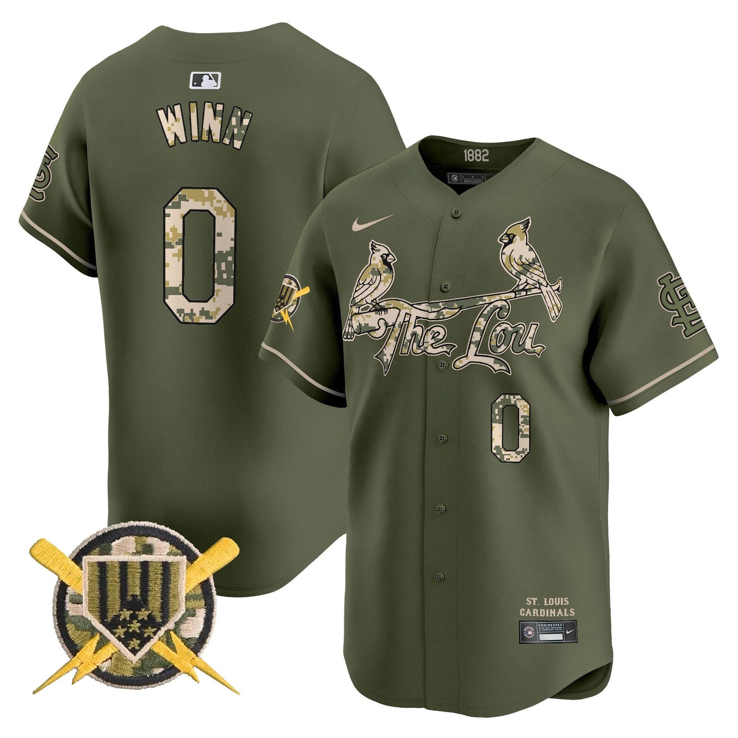 St. Louis Cardinals Armed Forces Day Vapor Premier Limited Jersey - All Stitched