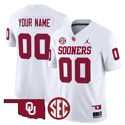 Oklahoma Sooners 2024 Vapor Limited Custom Jersey - SEC Patch - All Stitched