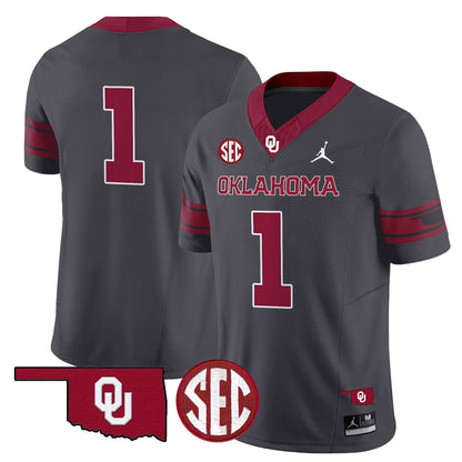 Oklahoma Sooners 2024 Vapor Limited Jersey - SEC Patch - All Stitched