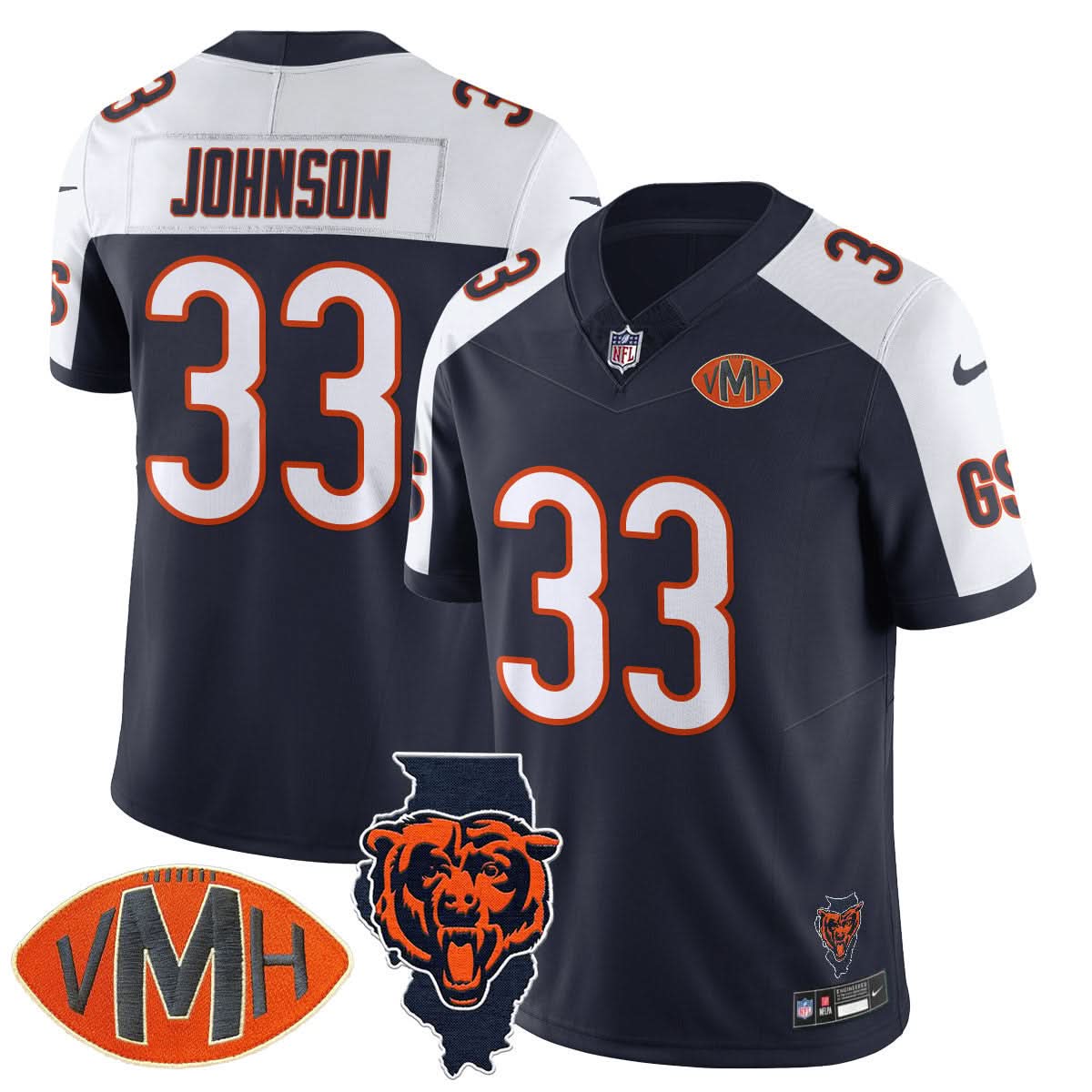 Men's Chicago Bears Honor Virginia Halas McCaskey Jersey - All Stitched