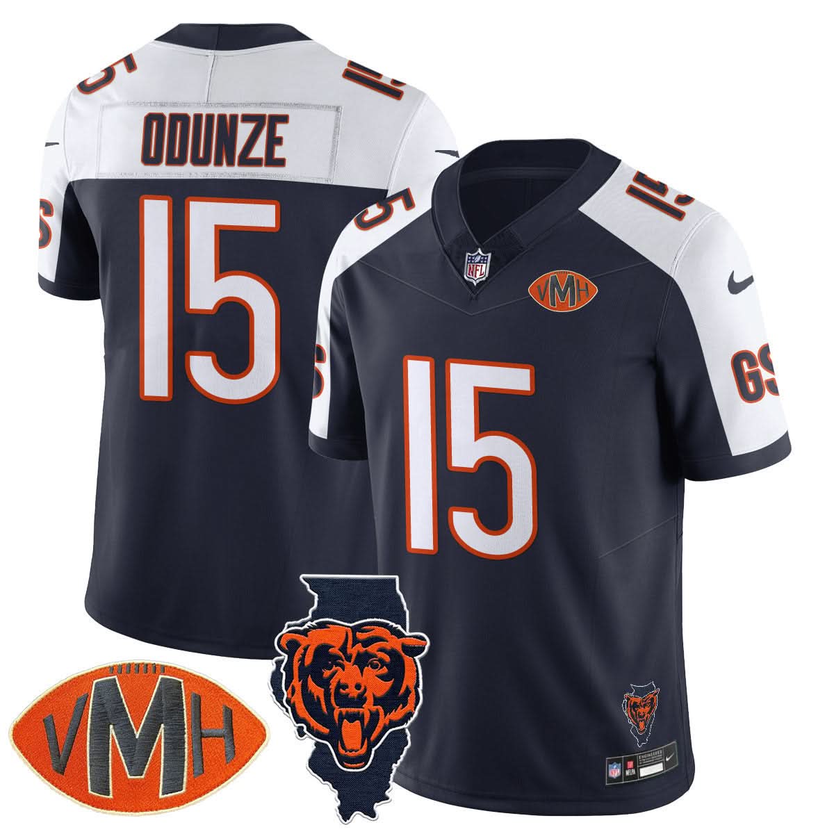 Men's Chicago Bears Honor Virginia Halas McCaskey Jersey - All Stitched