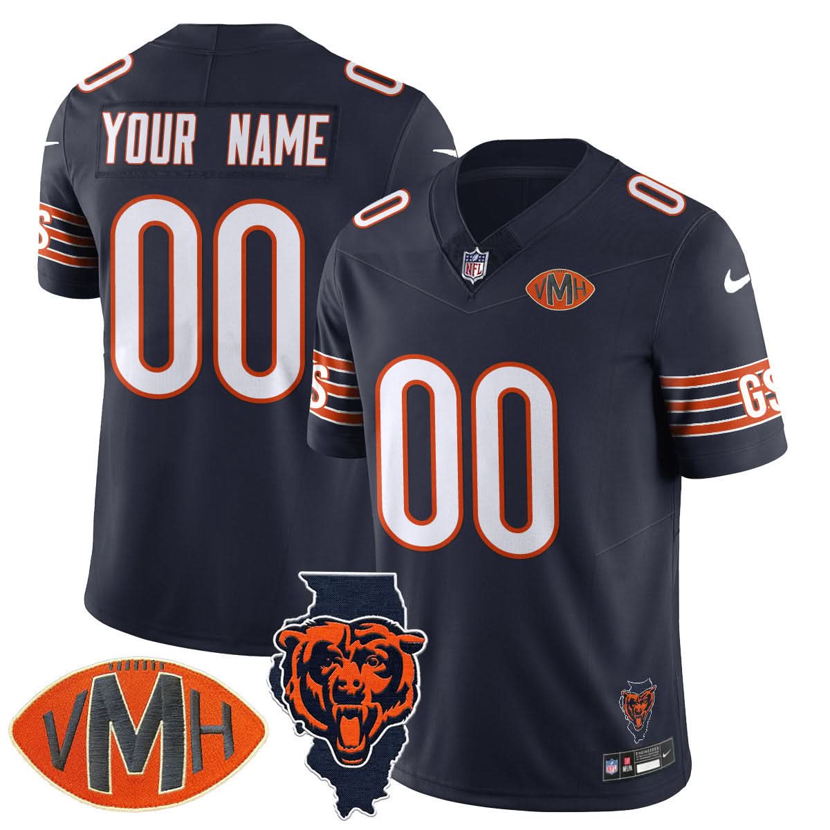 Men's Chicago Bears Honor Virginia Halas McCaskey Jersey - All Stitched