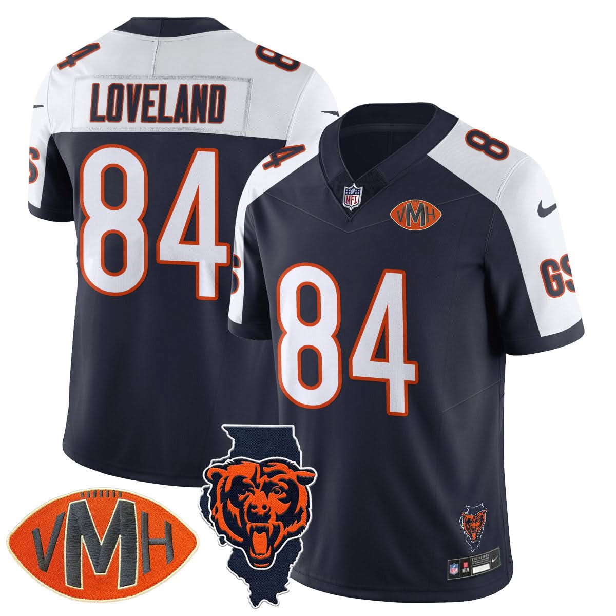 Men's Chicago Bears Honor Virginia Halas McCaskey Jersey - All Stitched