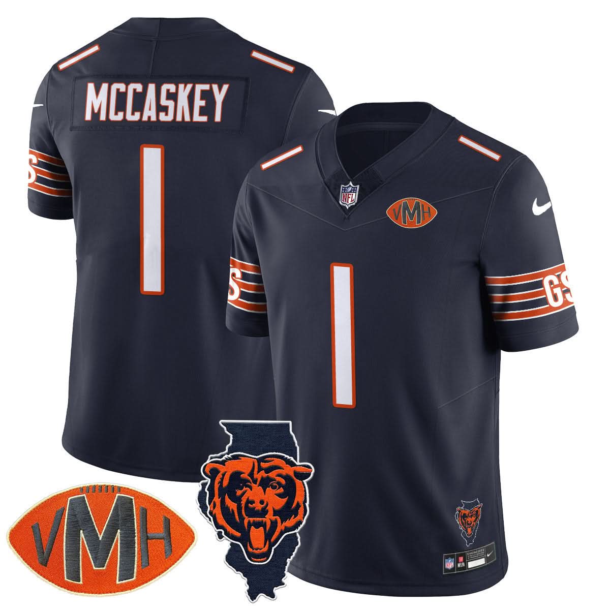 Men's Chicago Bears Honor Virginia Halas McCaskey Jersey - All Stitched