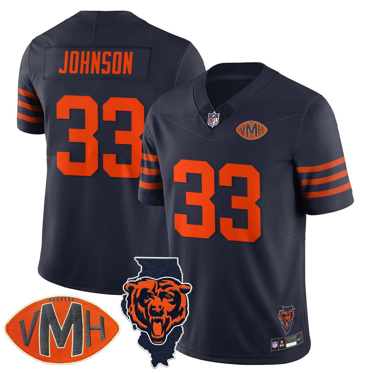 Men's Chicago Bears Honor Virginia Halas McCaskey Jersey - All Stitched