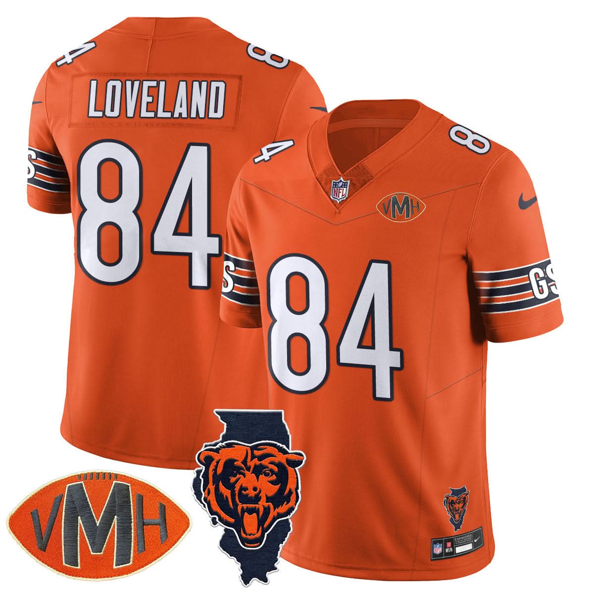 Men's Chicago Bears Honor Virginia Halas McCaskey Jersey - All Stitched