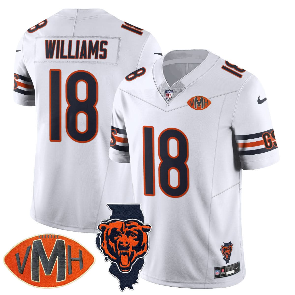 Men's Chicago Bears Honor Virginia Halas McCaskey Jersey - All Stitched