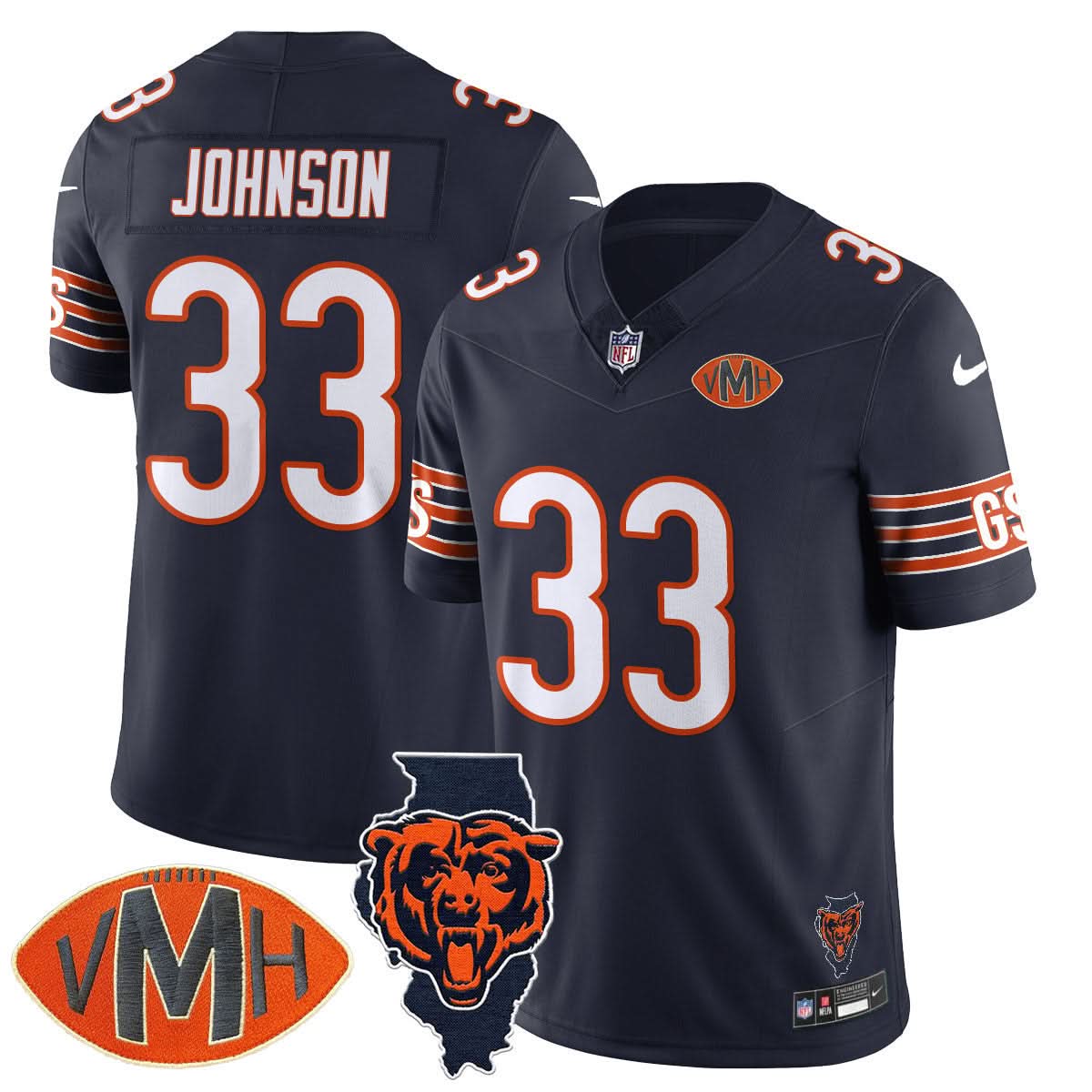 Men's Chicago Bears Honor Virginia Halas McCaskey Jersey - All Stitched