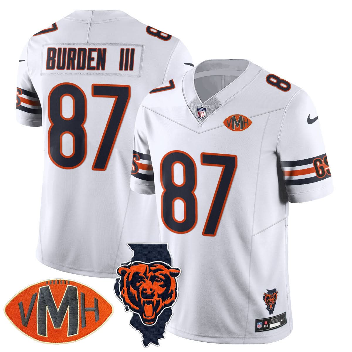 Men's Chicago Bears Honor Virginia Halas McCaskey Jersey - All Stitched