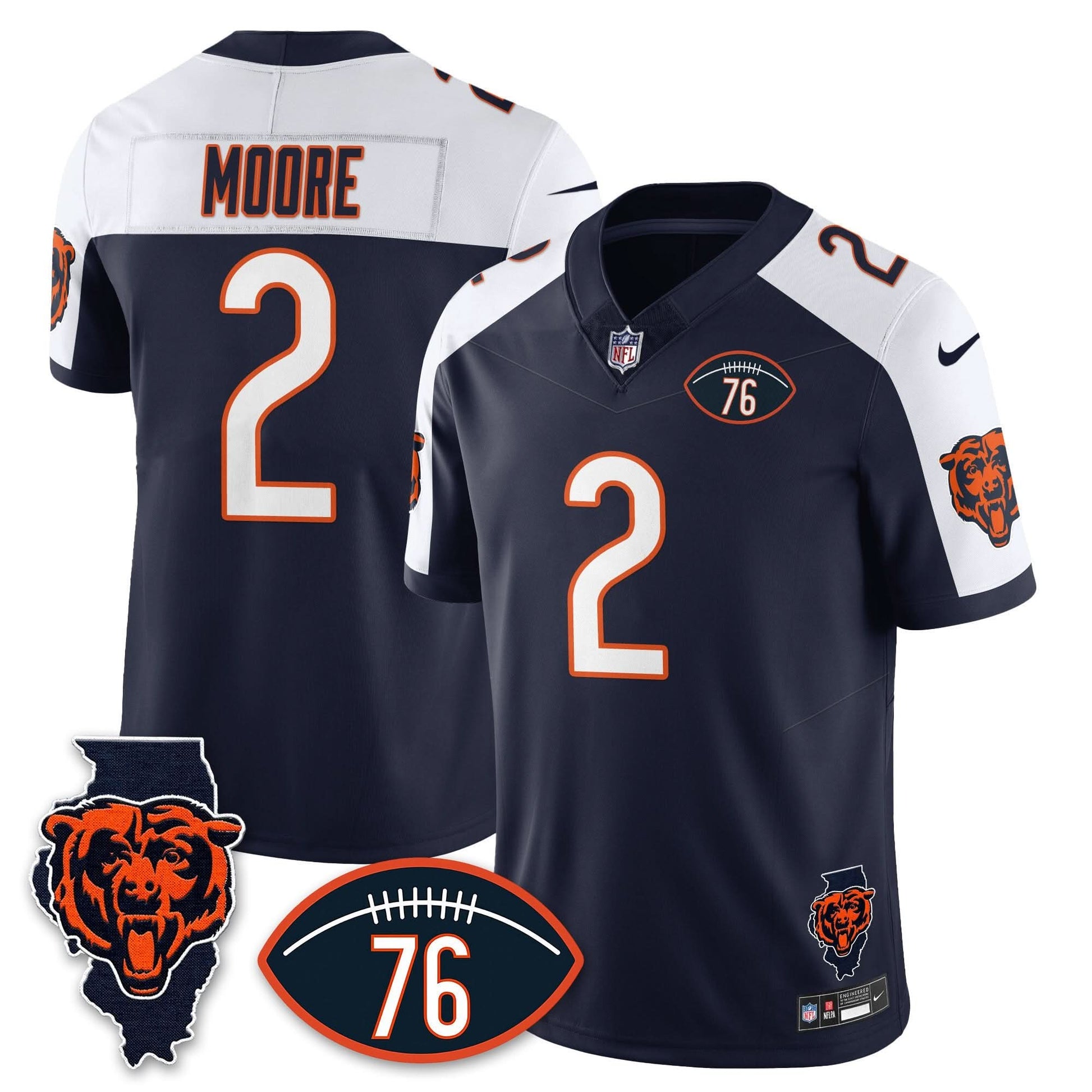 Men's Chicago Bears Honor Steve McMichael Jersey - All Stitched