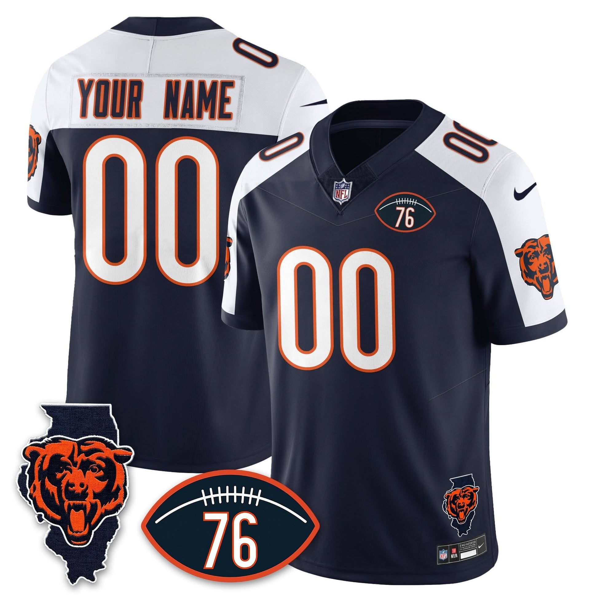 Men's Chicago Bears Honor Steve McMichael Jersey - All Stitched