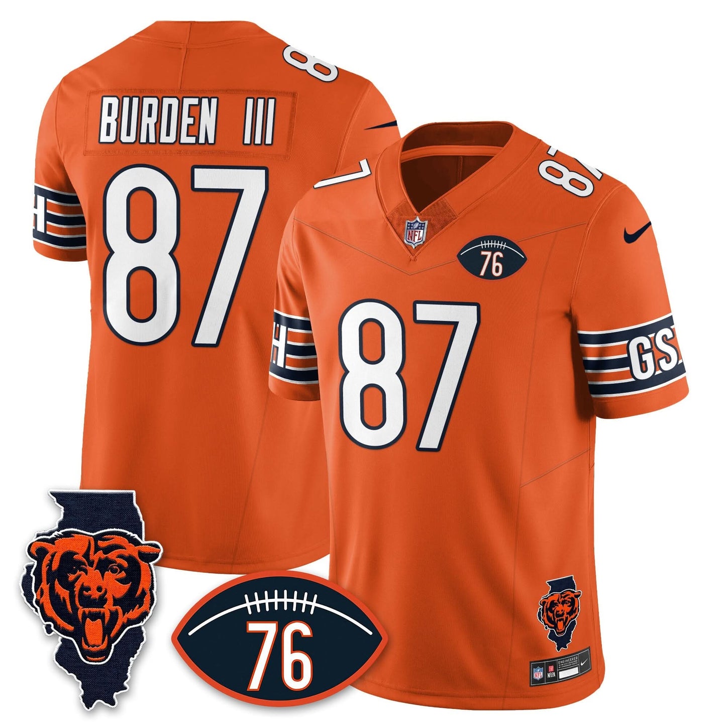 Chicago Bears Honor Steve McMichael Jersey - All Stitched