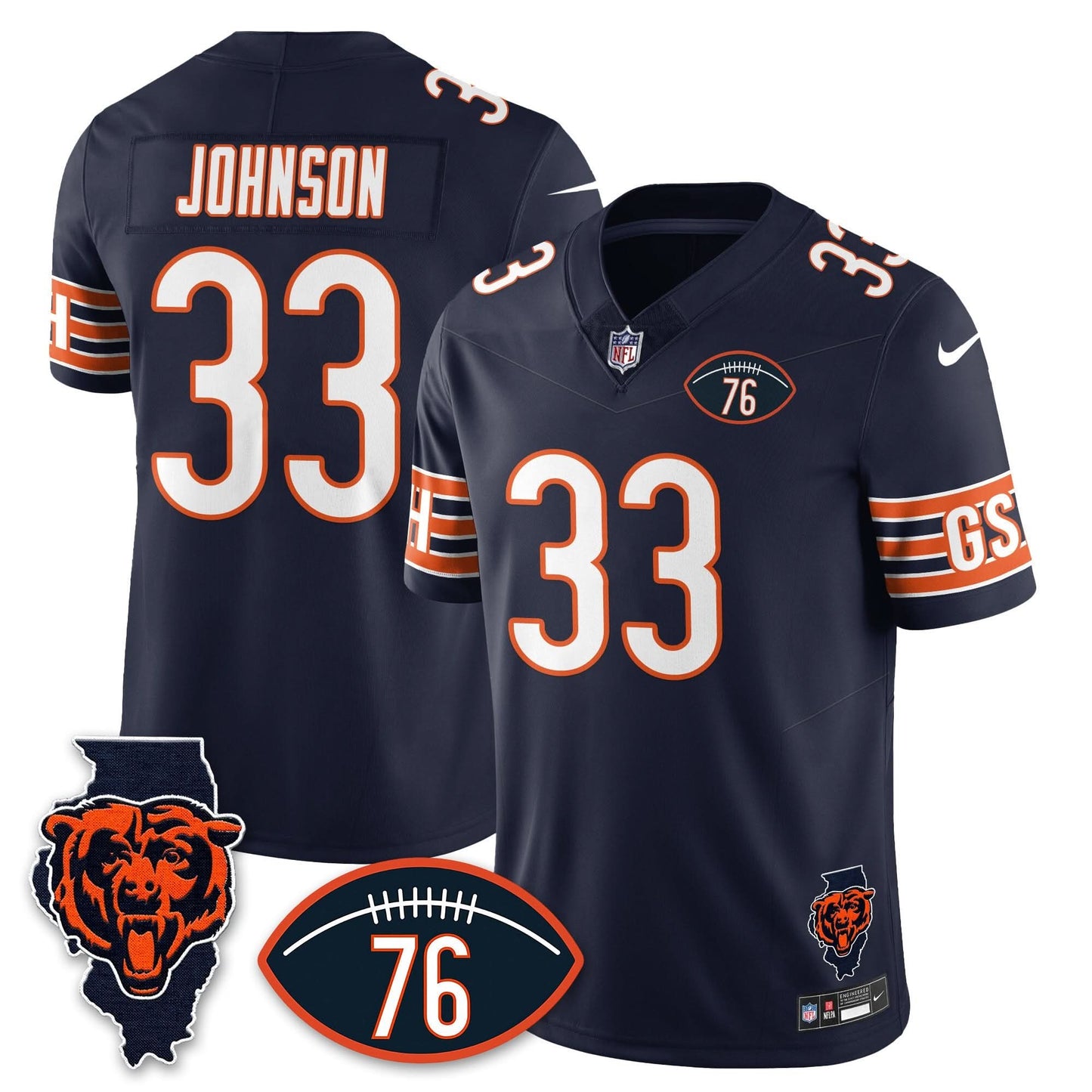 Chicago Bears Honor Steve McMichael Jersey - All Stitched