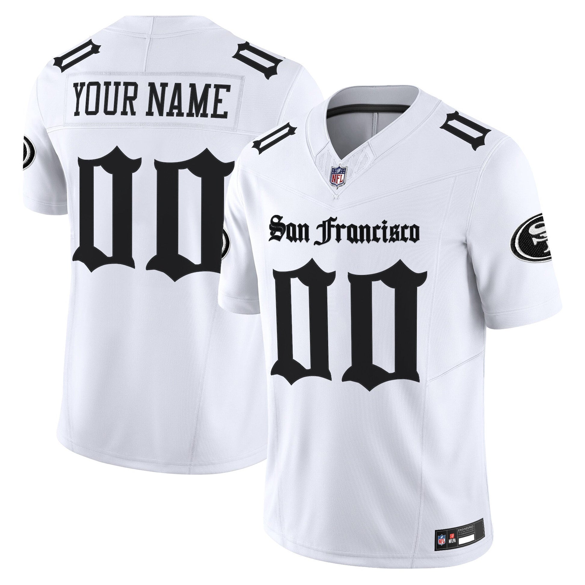 San Francisco 49ers 'Gothic Edition' Vapor Limited Custom Jersey - All Stitched