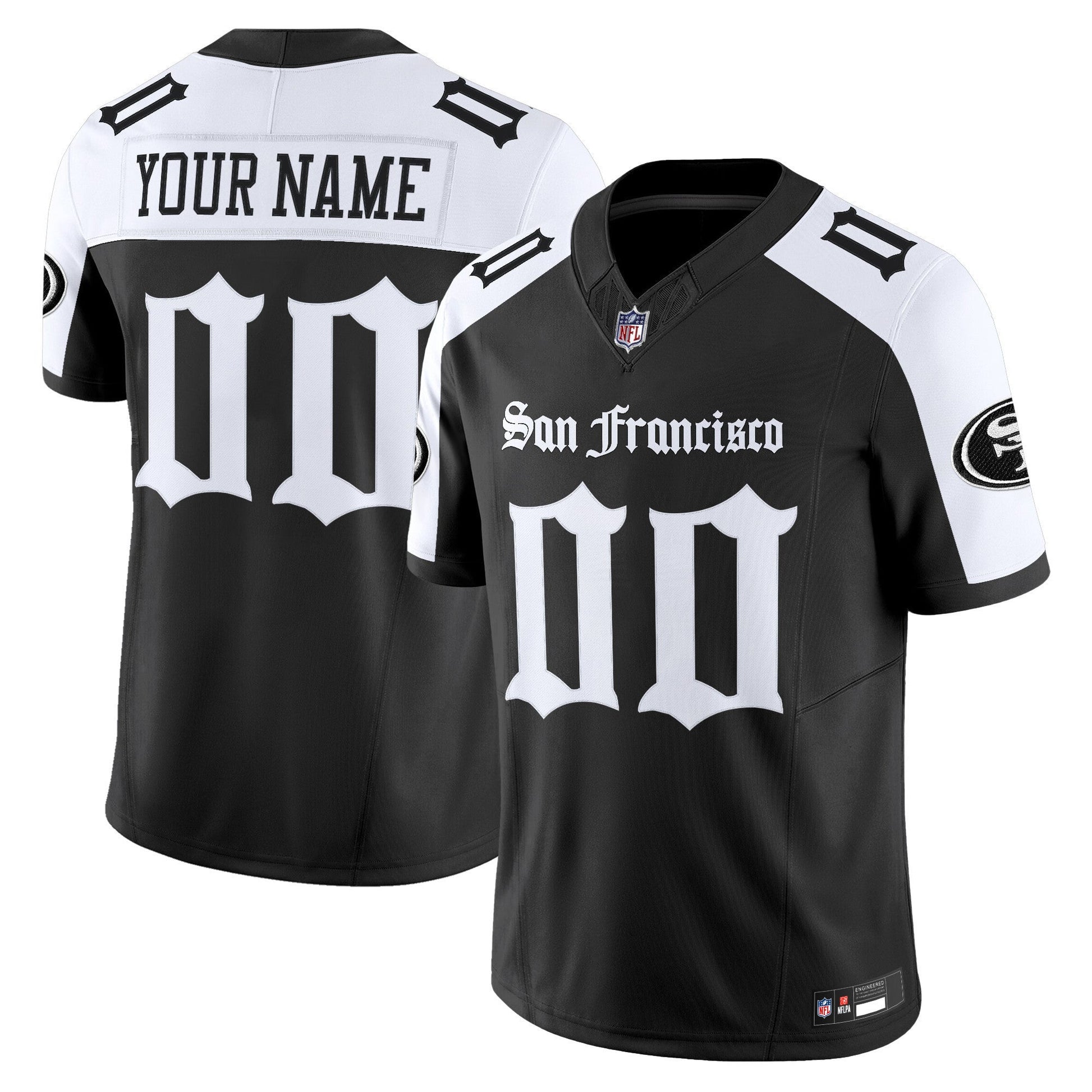 San Francisco 49ers 'Gothic Edition' Vapor Limited Custom Jersey - All Stitched