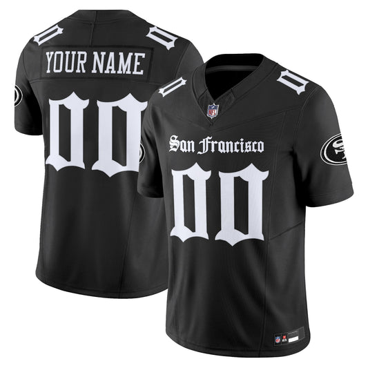 San Francisco 49ers 'Gothic Edition' Vapor Limited Custom Jersey - All Stitched