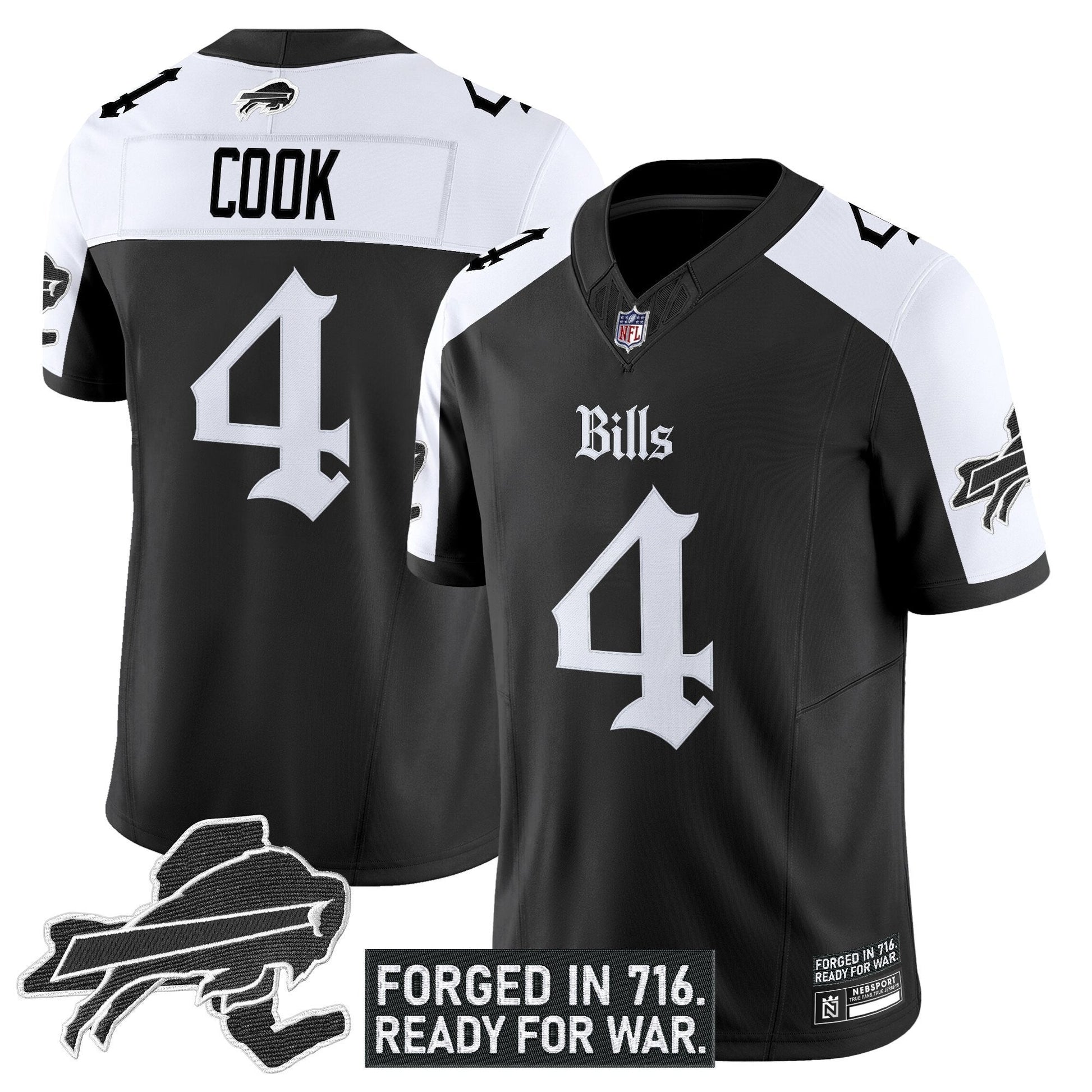 Men's Buffalo Bills 'Gothic Cold Front Edition' Vapor Limited Jersey - All Stitched