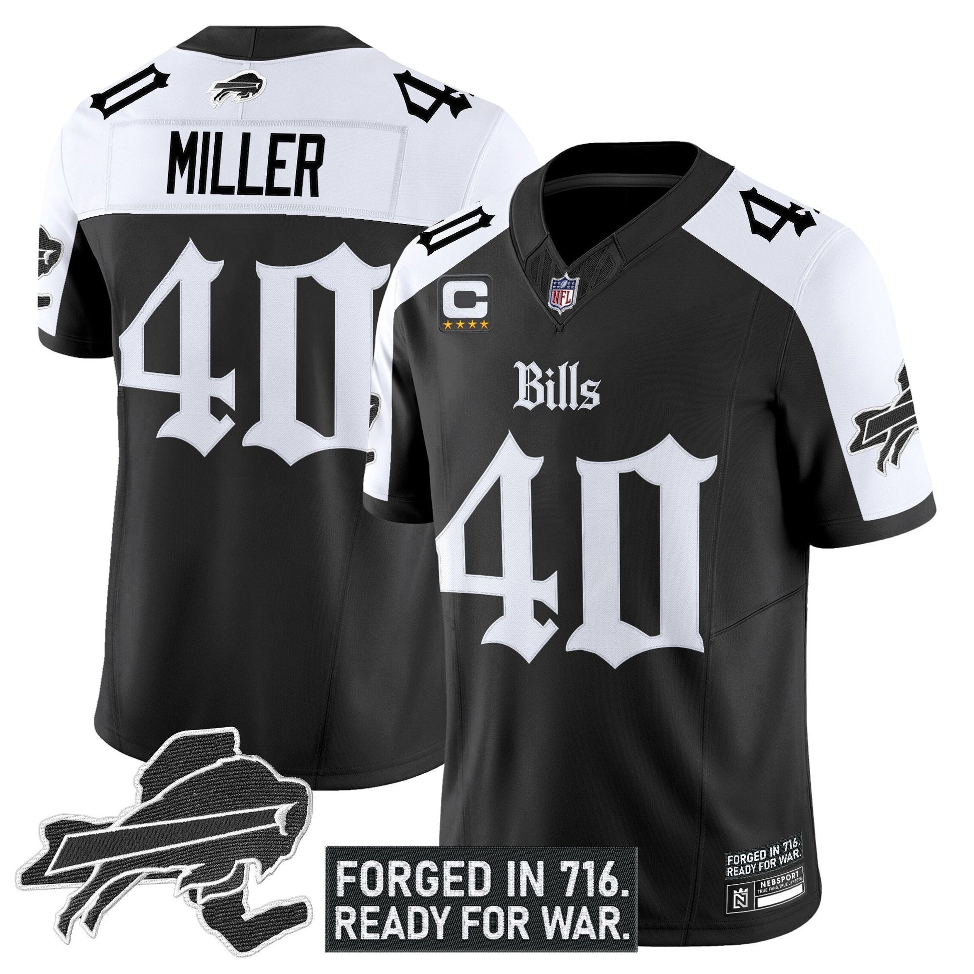 Men's Buffalo Bills 'Gothic Cold Front Edition' Vapor Limited Jersey - All Stitched