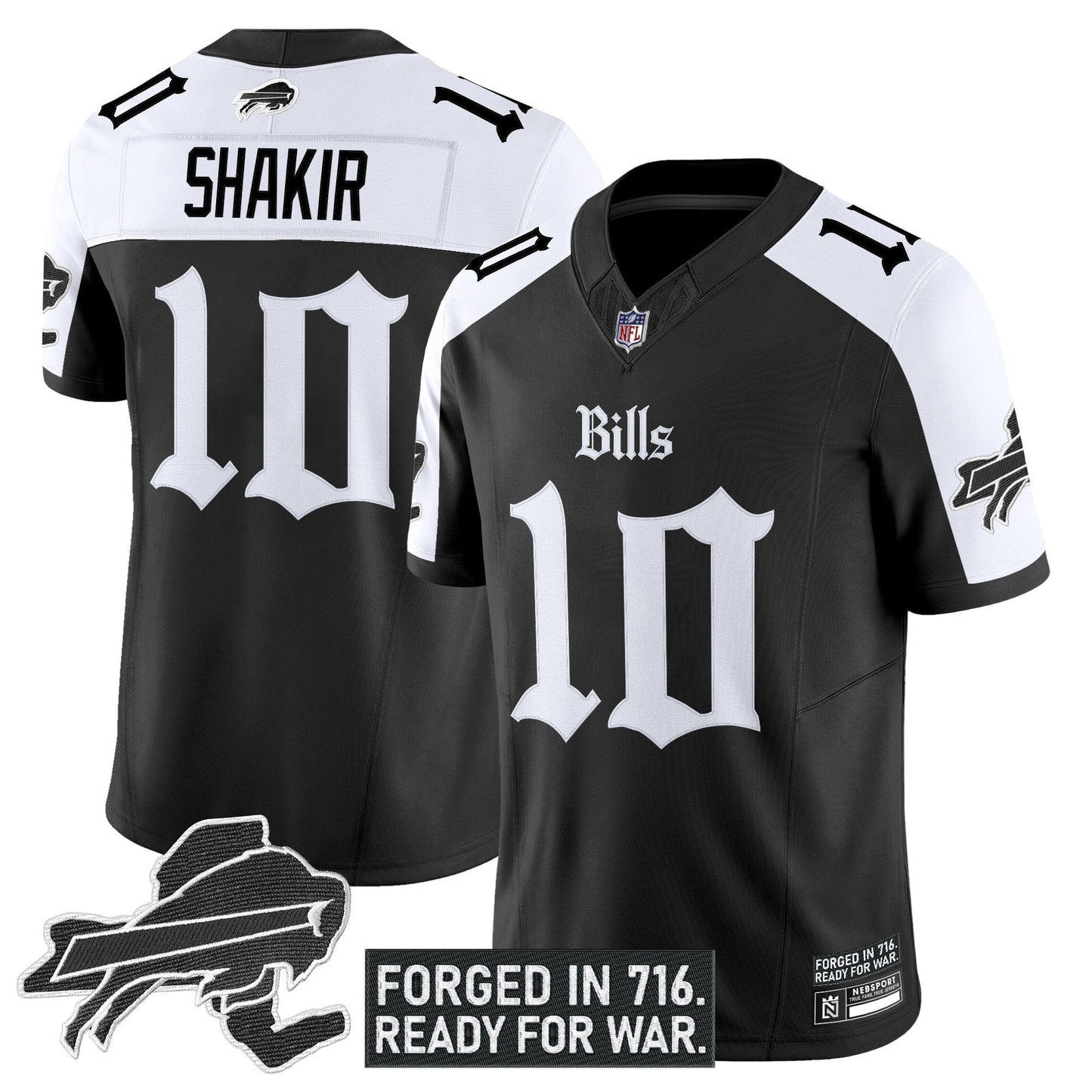 Men's Buffalo Bills 'Gothic Cold Front Edition' Vapor Limited Jersey - All Stitched