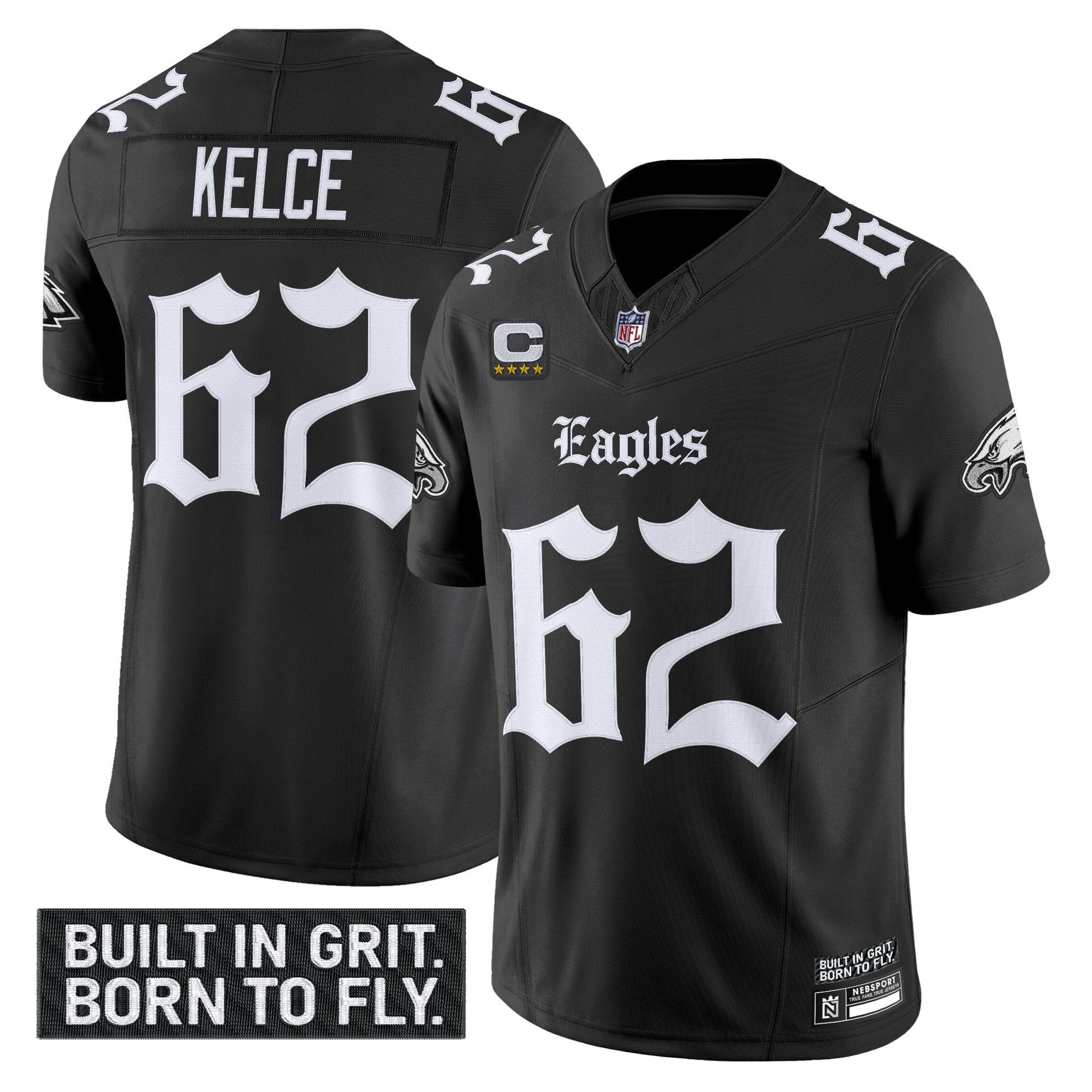 Men's Philadelphia Eagles 'Gothic Philly Edition' Vapor Limited Jersey V2 - All Stitched