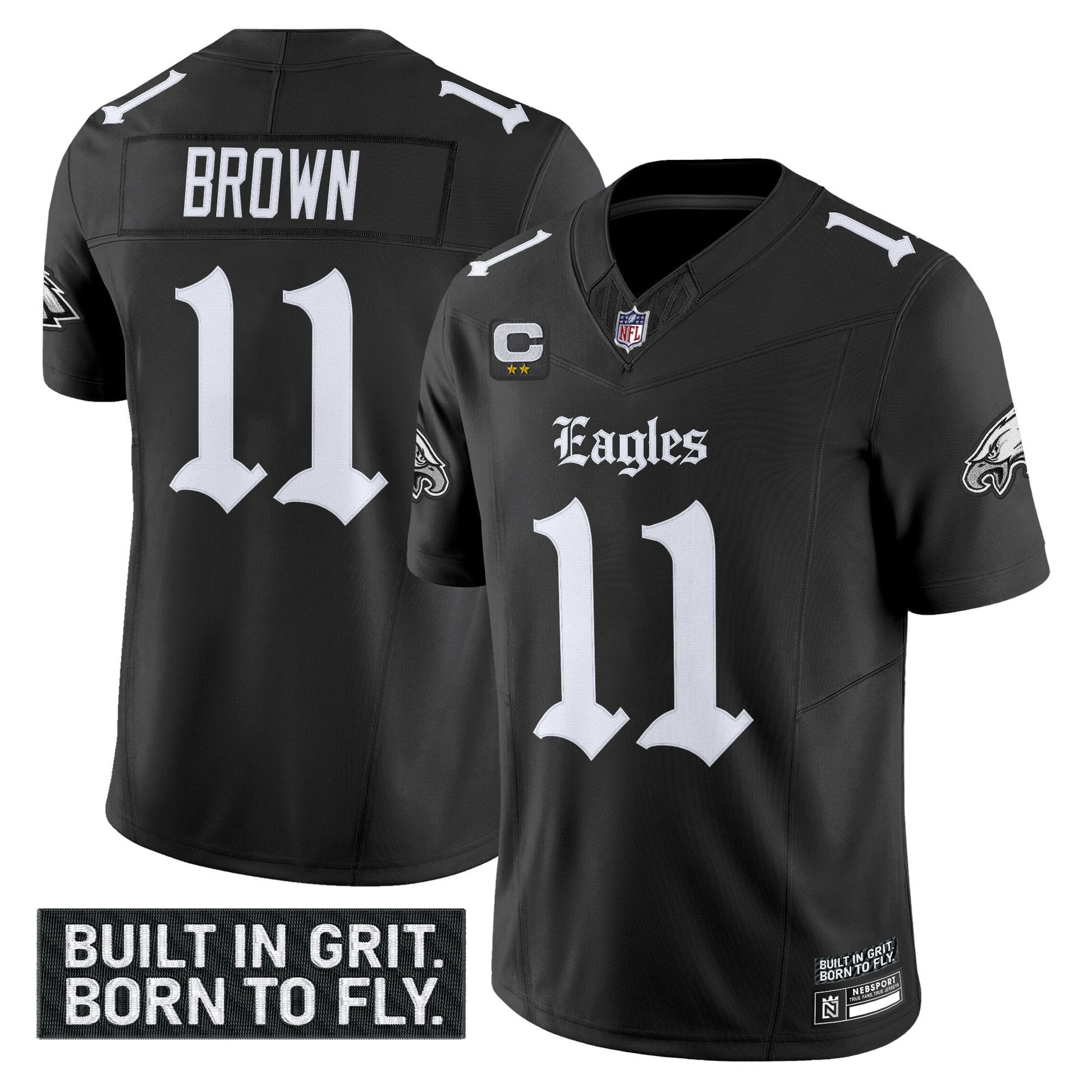 Men's Philadelphia Eagles 'Gothic Philly Edition' Vapor Limited Jersey V2 - All Stitched