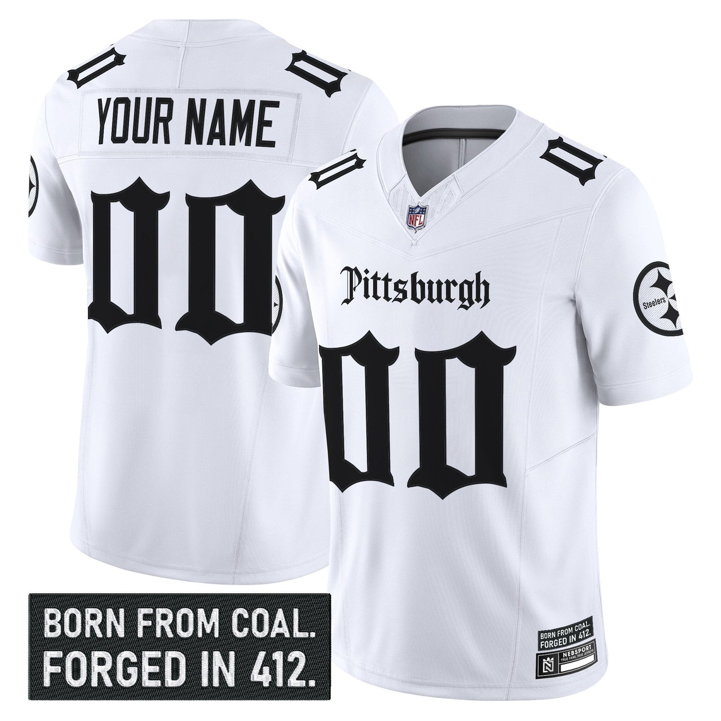 Pittsburgh Steelers 'Gothic Steel City Edition' Vapor Limited Custom Jersey - All Stitched