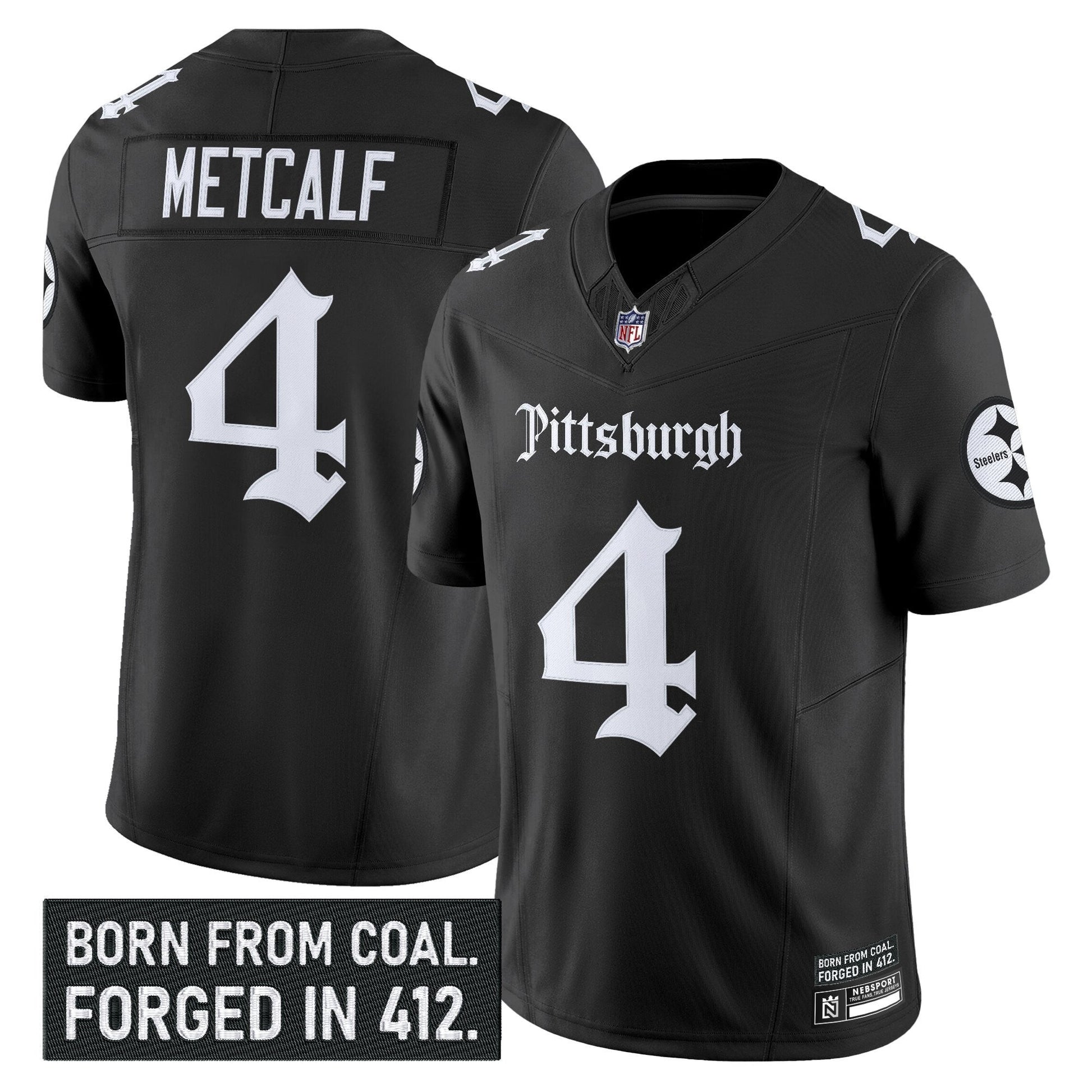 Men's Pittsburgh Steelers 'Gothic Steel City Edition' Vapor Limited Jersey - All Stitched