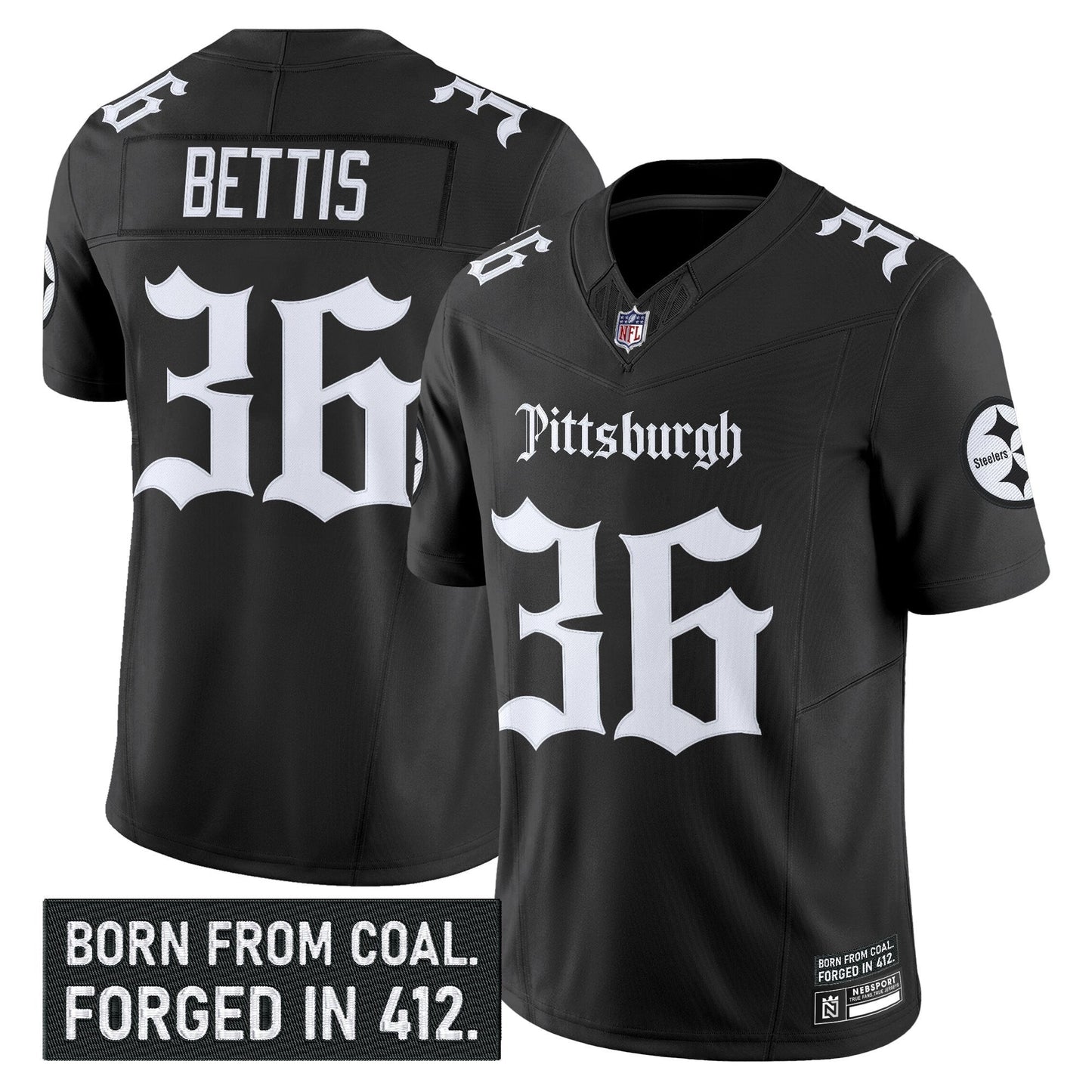 Men's Pittsburgh Steelers 'Gothic Steel City Edition' Vapor Limited Jersey - All Stitched