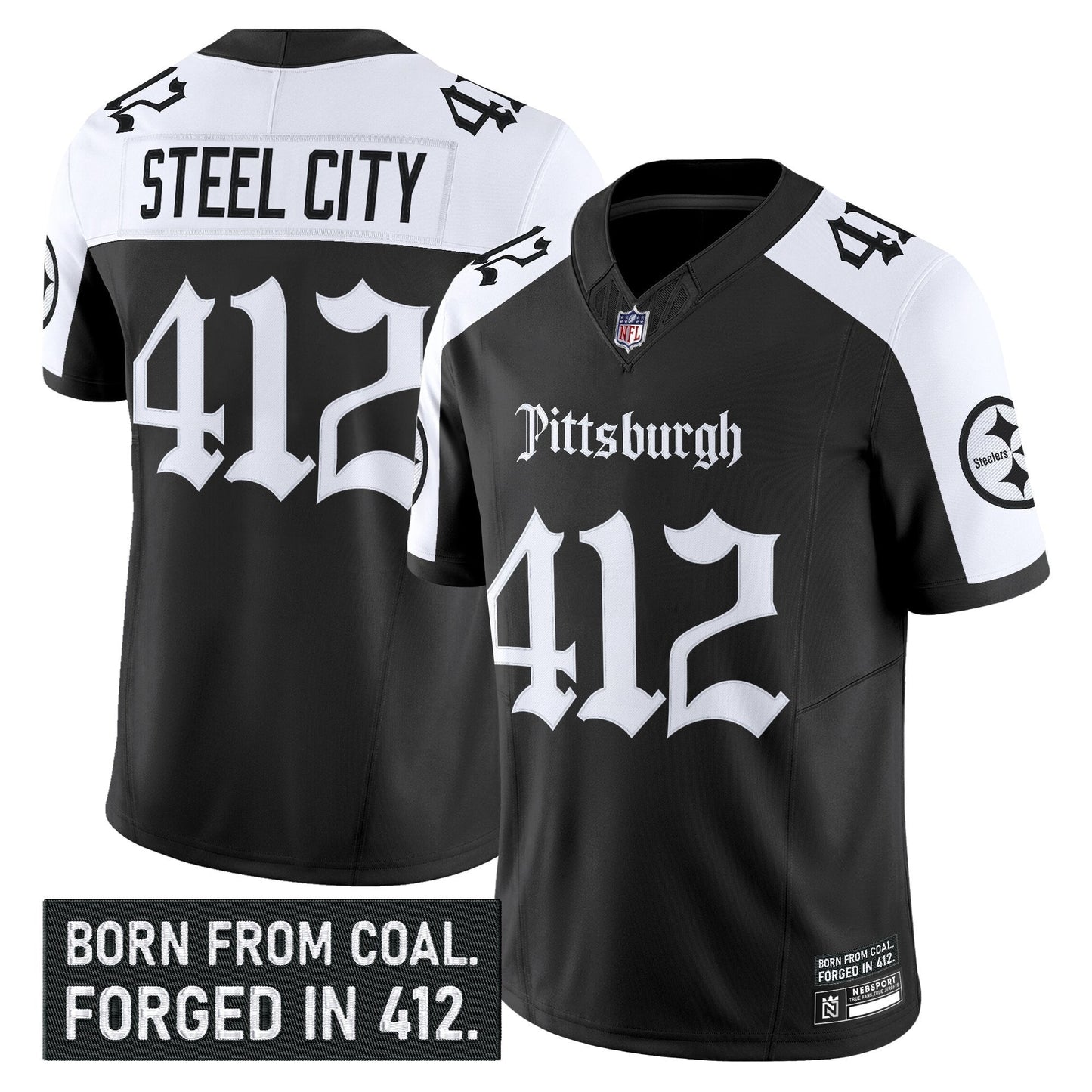 Men's Pittsburgh Steelers 'Gothic Steel City Edition' Vapor Limited Jersey - All Stitched