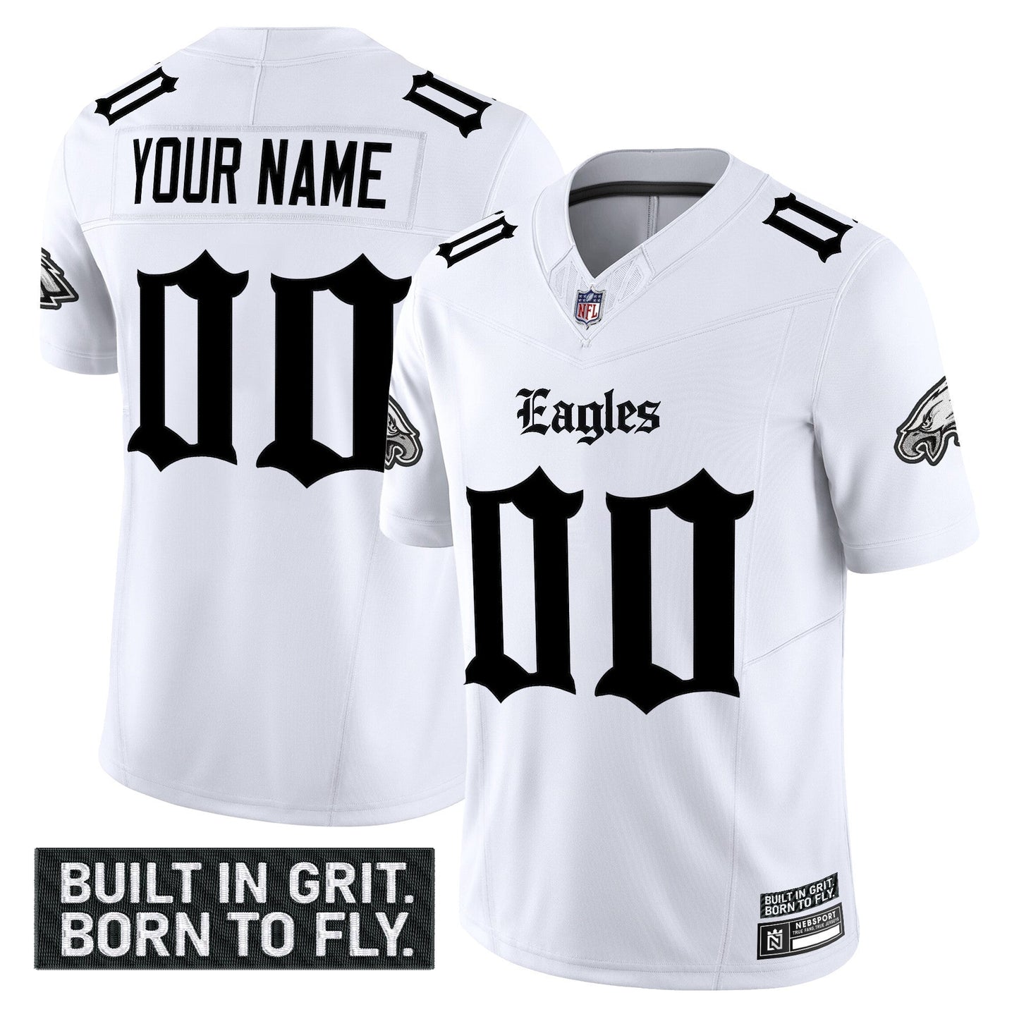 Philadelphia Eagles 'Gothic Philly Edition' Vapor Limited Custom Jersey V2 - All Stitched