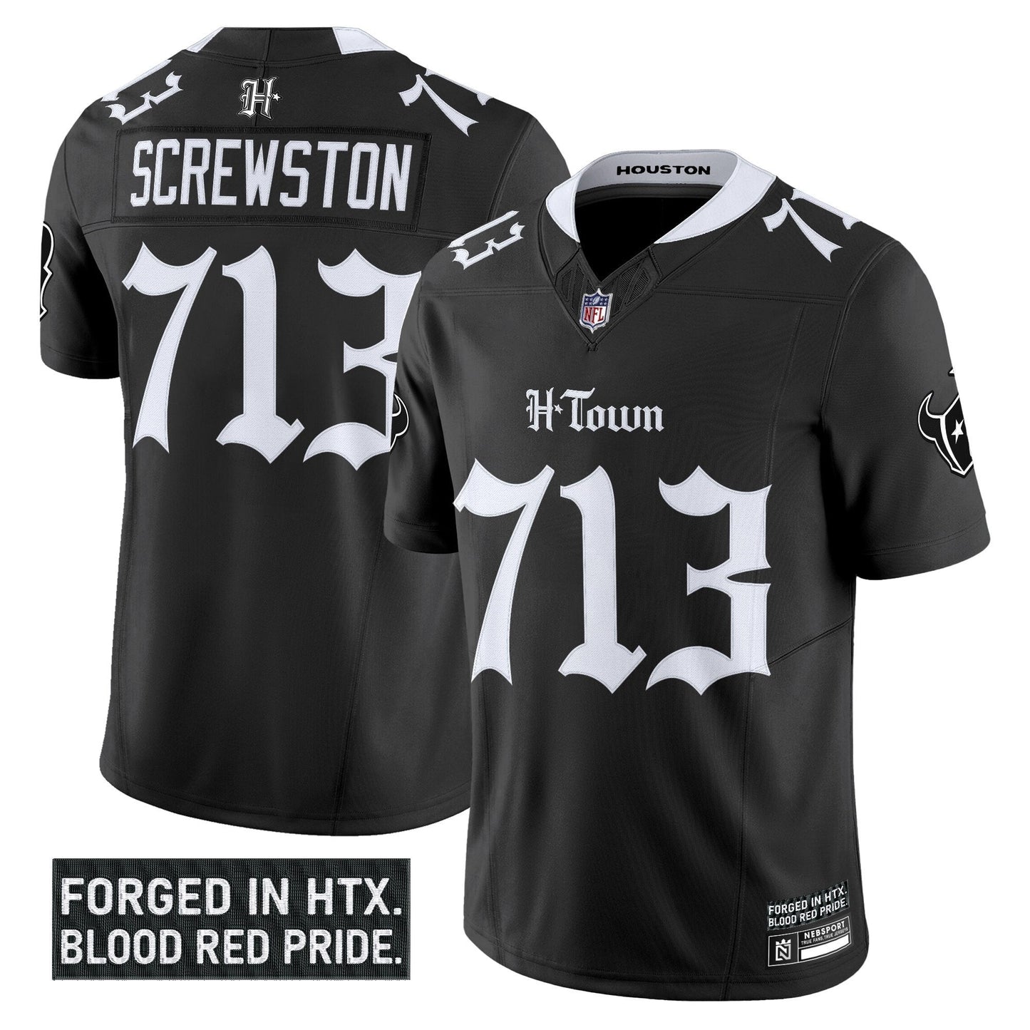 Men's Houston Texans 'Gothic Lone Star Shadows Edition' Vapor Limited Jersey - All Stitched