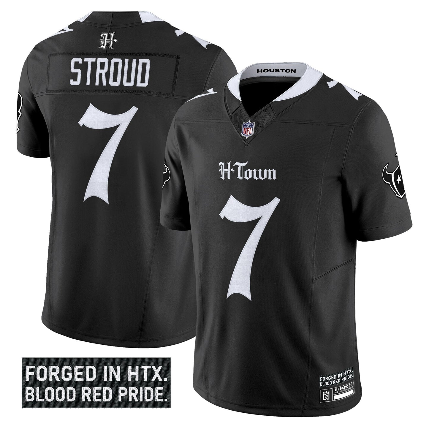 Men's Houston Texans 'Gothic Lone Star Shadows Edition' Vapor Limited Jersey - All Stitched