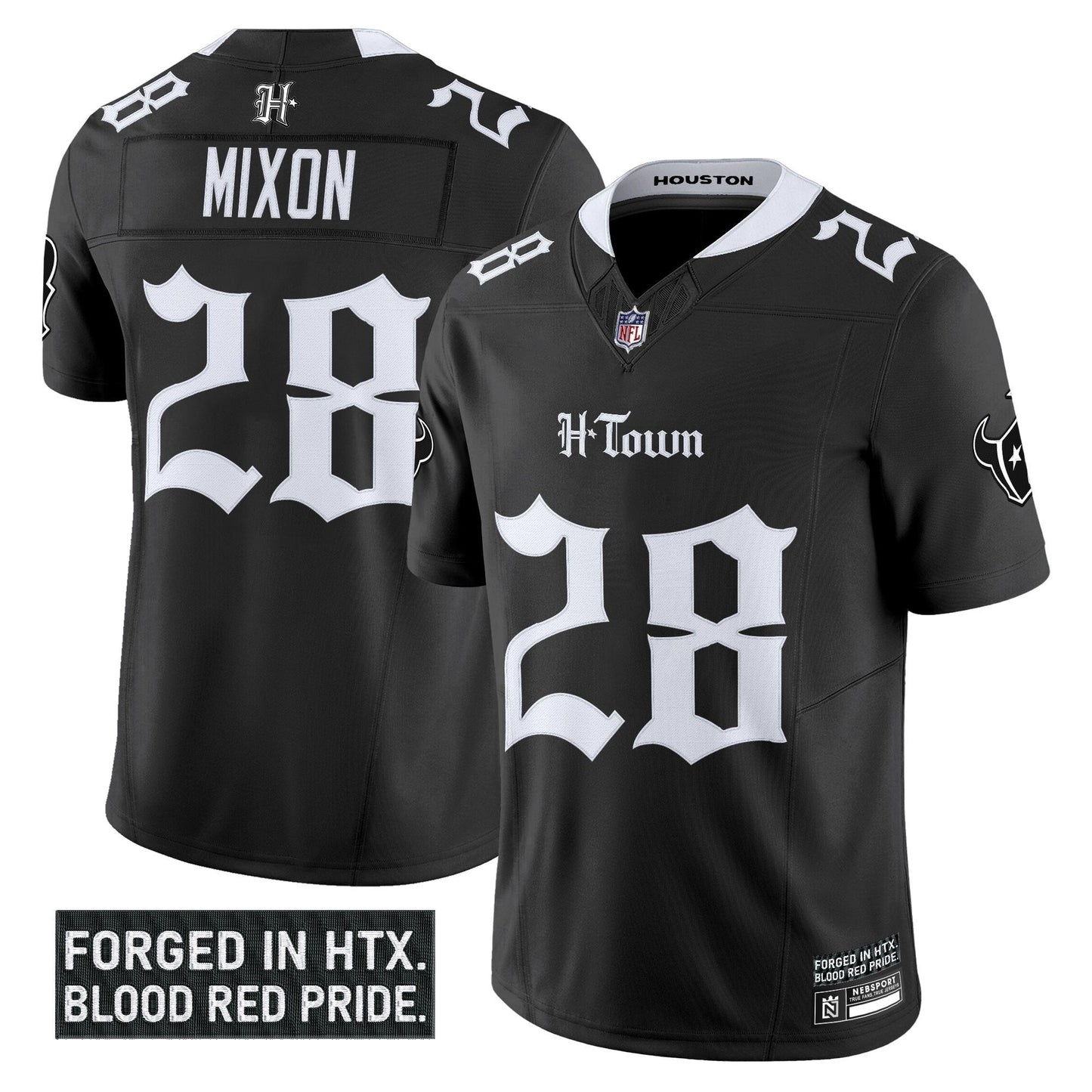 Men's Houston Texans 'Gothic Lone Star Shadows Edition' Vapor Limited Jersey - All Stitched