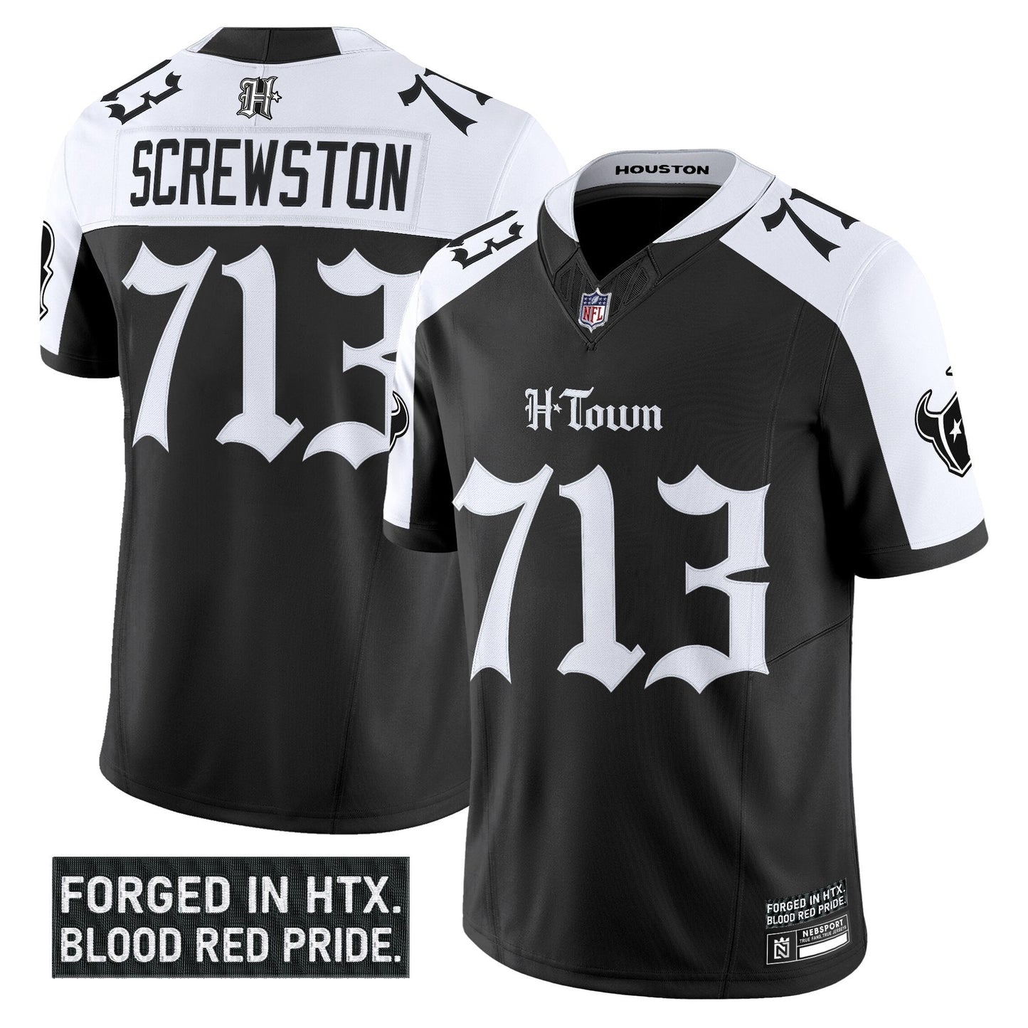 Men's Houston Texans 'Gothic Lone Star Shadows Edition' Vapor Limited Jersey - All Stitched