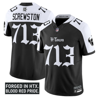 Men's Houston Texans 'Gothic Lone Star Shadows Edition' Vapor Limited Jersey - All Stitched