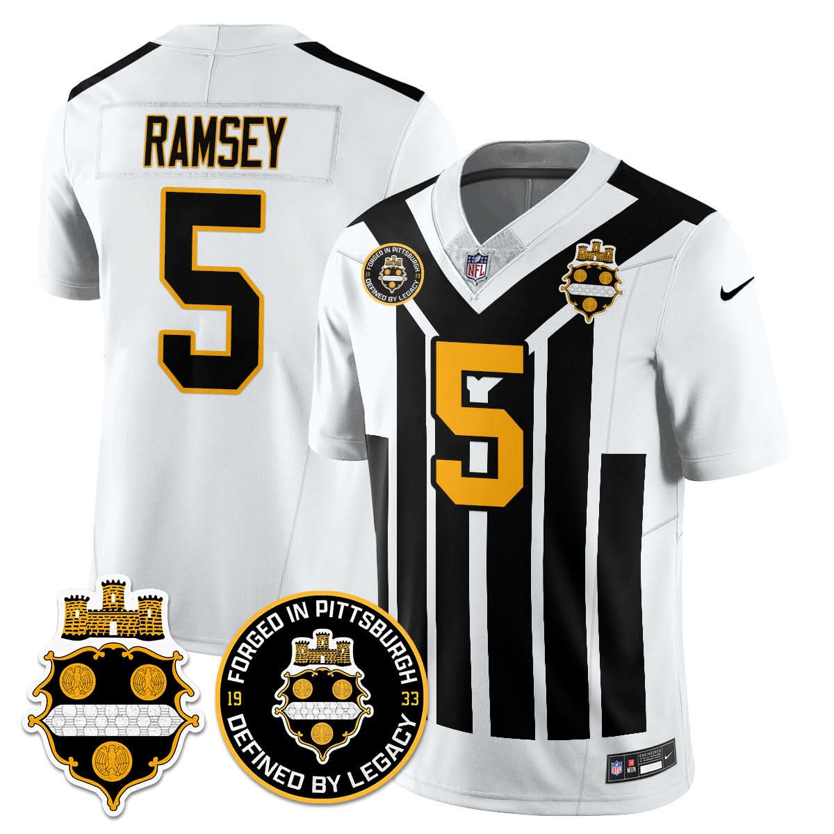 Men's Pittsburgh Steelers Alternate 1933 Throwback Limited Jersey - All Stitched