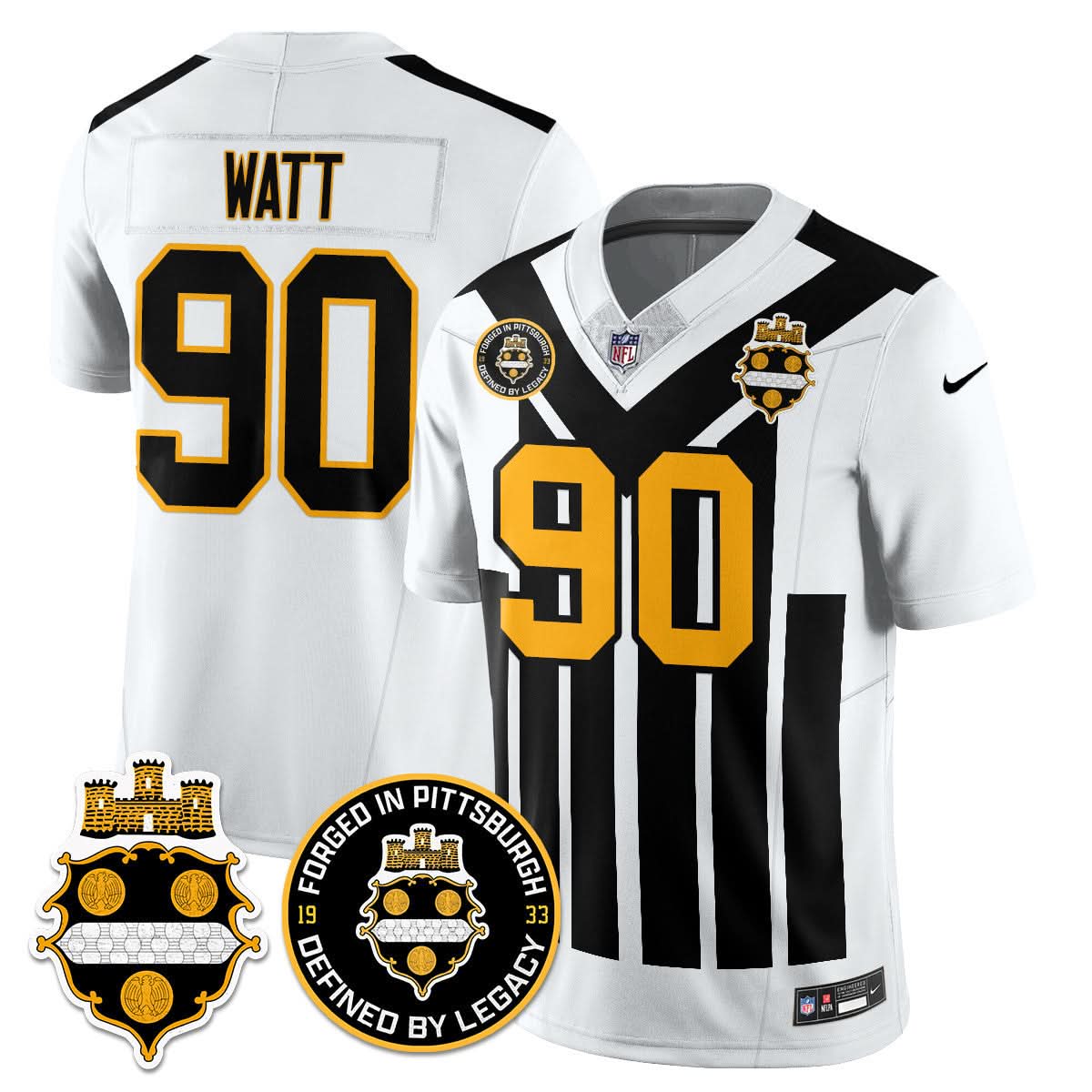 Men's Pittsburgh Steelers Alternate 1933 Throwback Limited Jersey - All Stitched