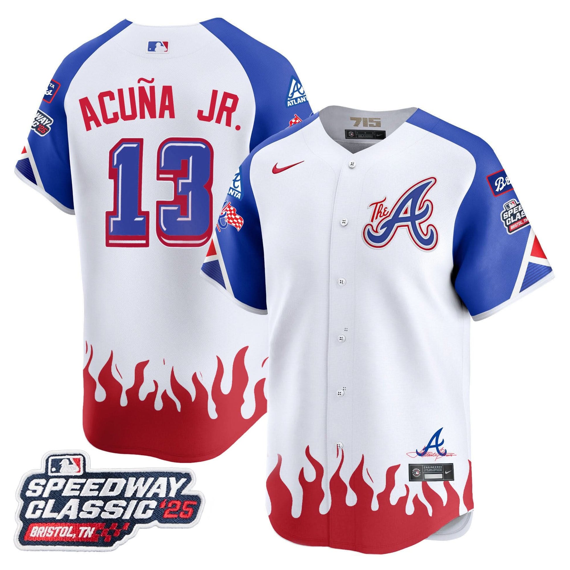 Men's Atlanta Braves 2025 Speedway Classic Limited Jersey V2 - All Stitched