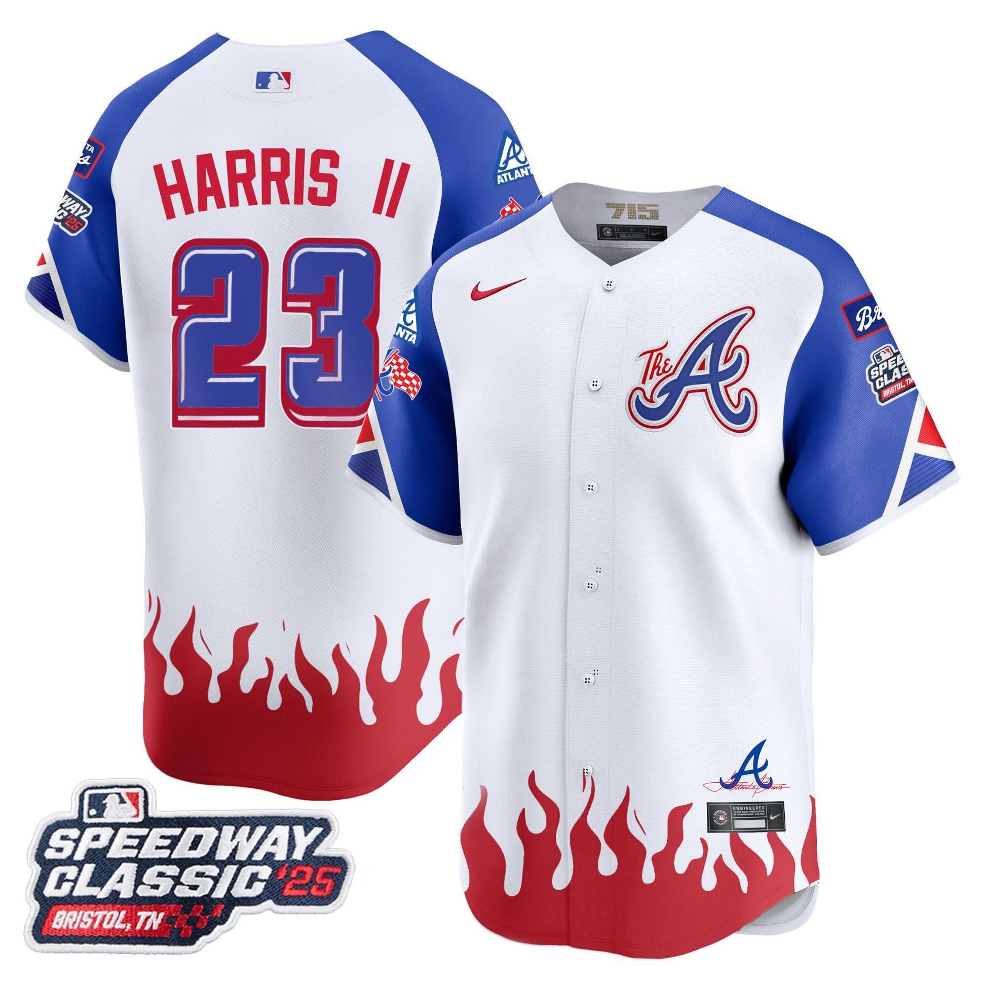 Men's Atlanta Braves 2025 Speedway Classic Limited Jersey V2 - All Stitched