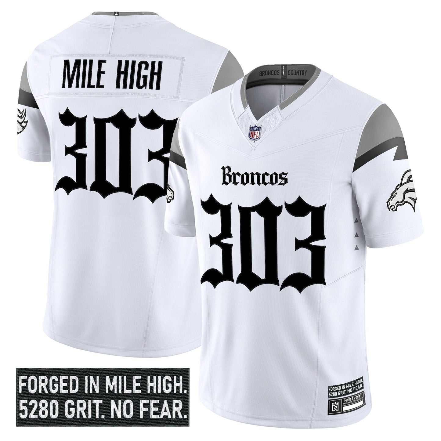 Men's Denver Broncos 'Gothic Mile High Shadows Edition' Vapor Limited Jersey - All Stitched