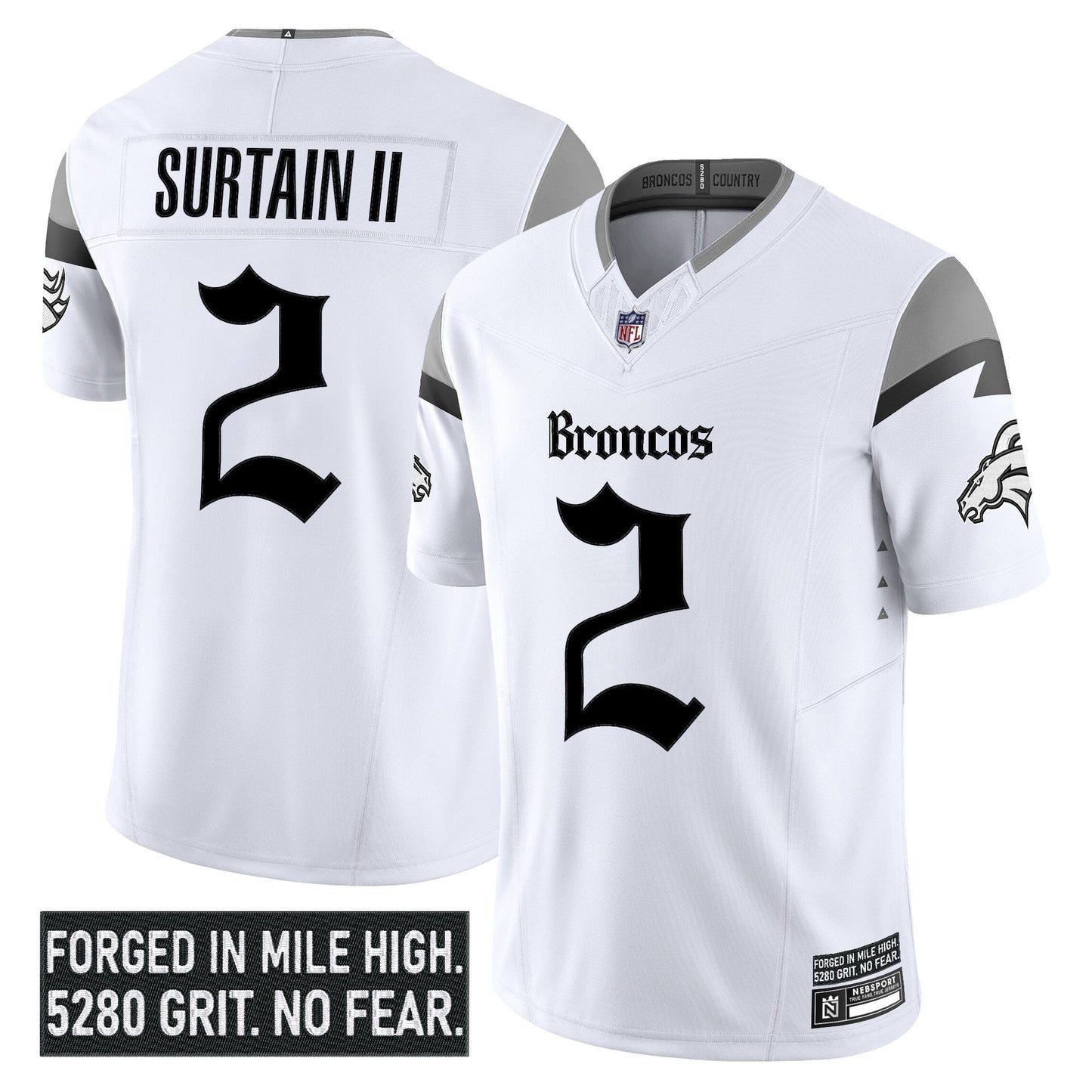 Men's Denver Broncos 'Gothic Mile High Shadows Edition' Vapor Limited Jersey - All Stitched