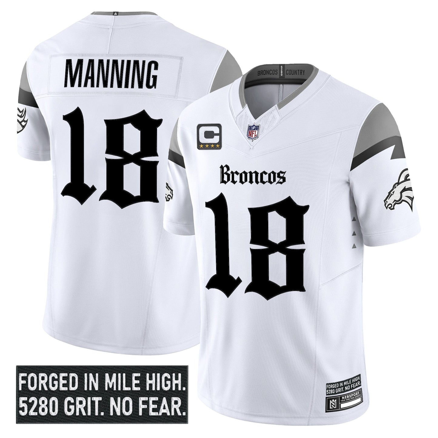 Men's Denver Broncos 'Gothic Mile High Shadows Edition' Vapor Limited Jersey - All Stitched