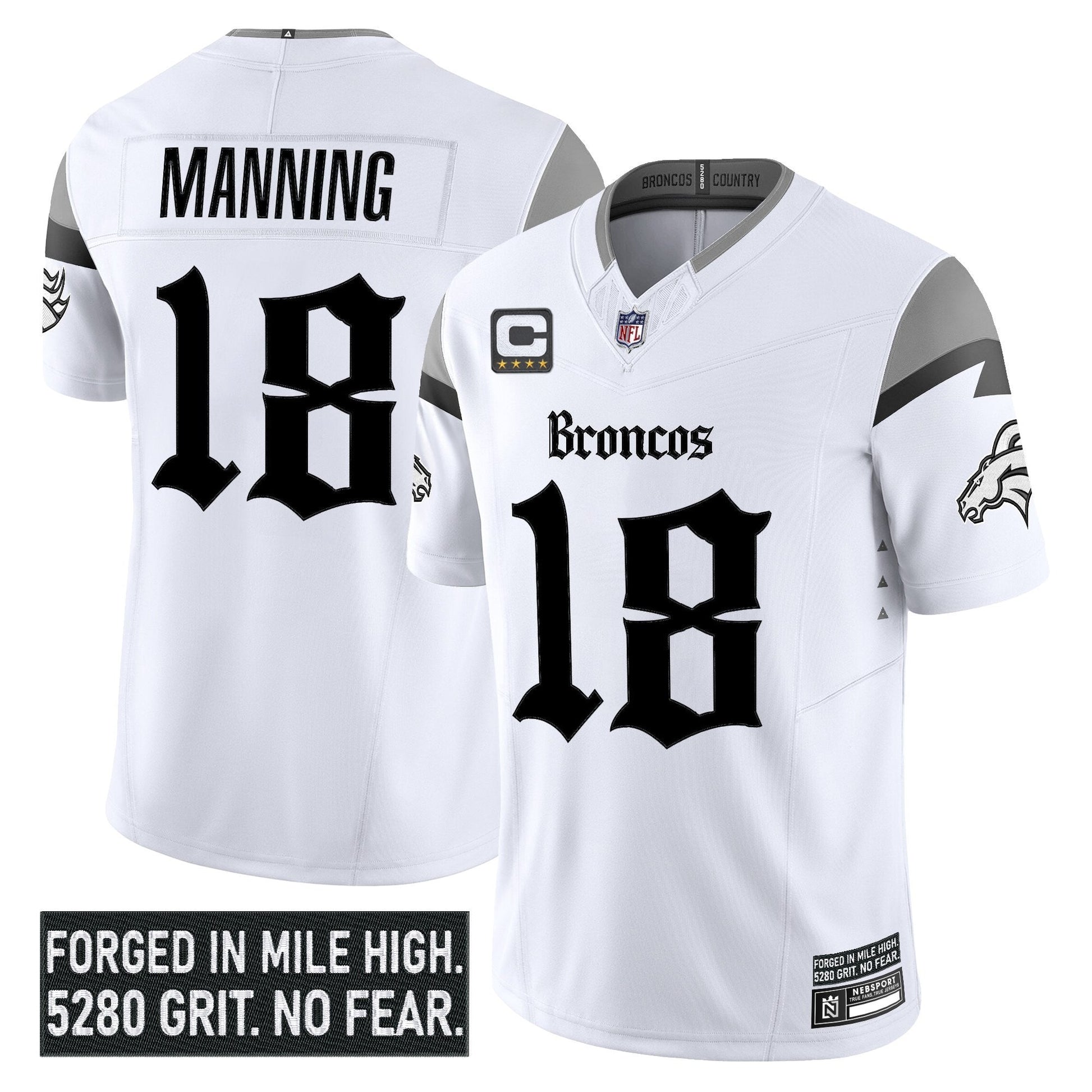 Men's Denver Broncos 'Gothic Mile High Shadows Edition' Vapor Limited Jersey - All Stitched