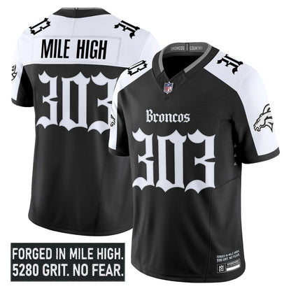 Men's Denver Broncos 'Gothic Mile High Shadows Edition' Vapor Limited Jersey - All Stitched
