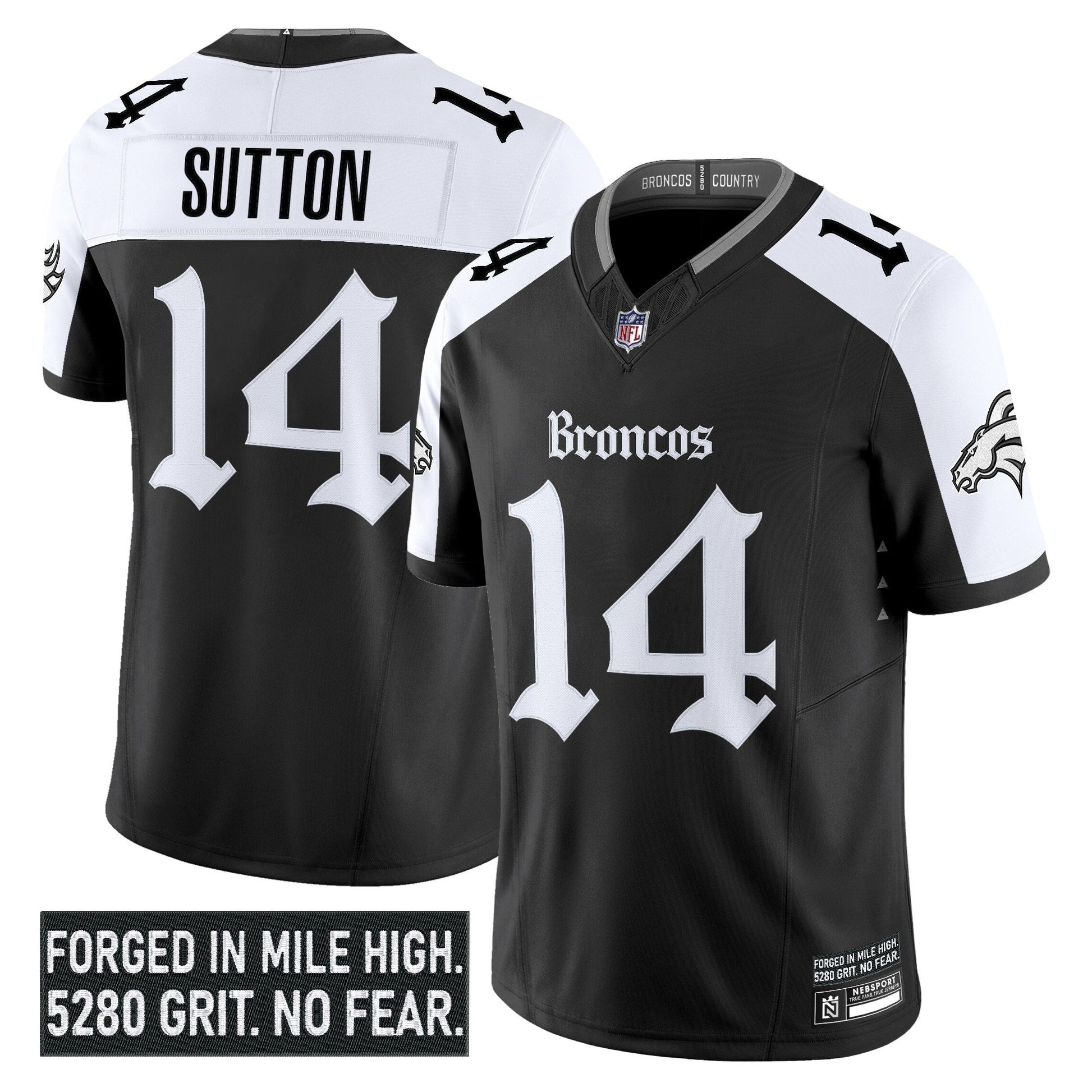 Men's Denver Broncos 'Gothic Mile High Shadows Edition' Vapor Limited Jersey - All Stitched
