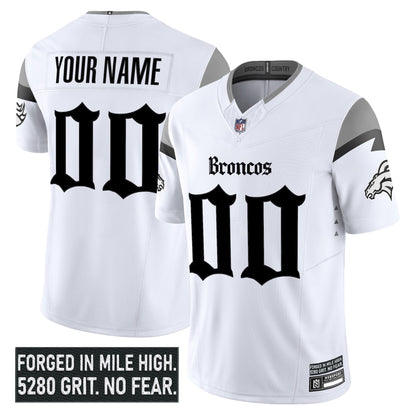 Denver Broncos 'Gothic Mile High Shadows Edition' Vapor Limited Custom Jersey - All Stitched